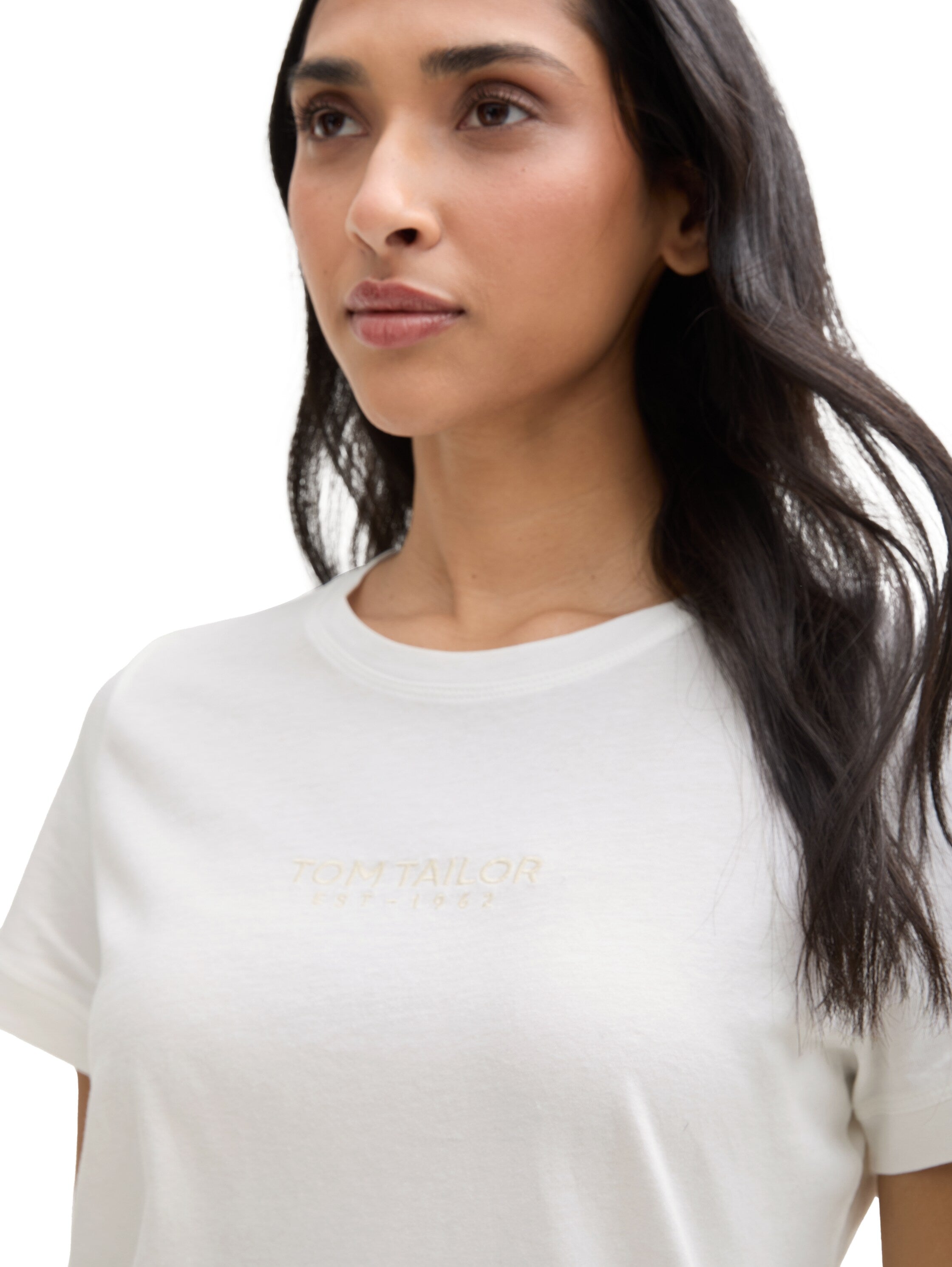 Tom Tailor White T-Shirt With Logo