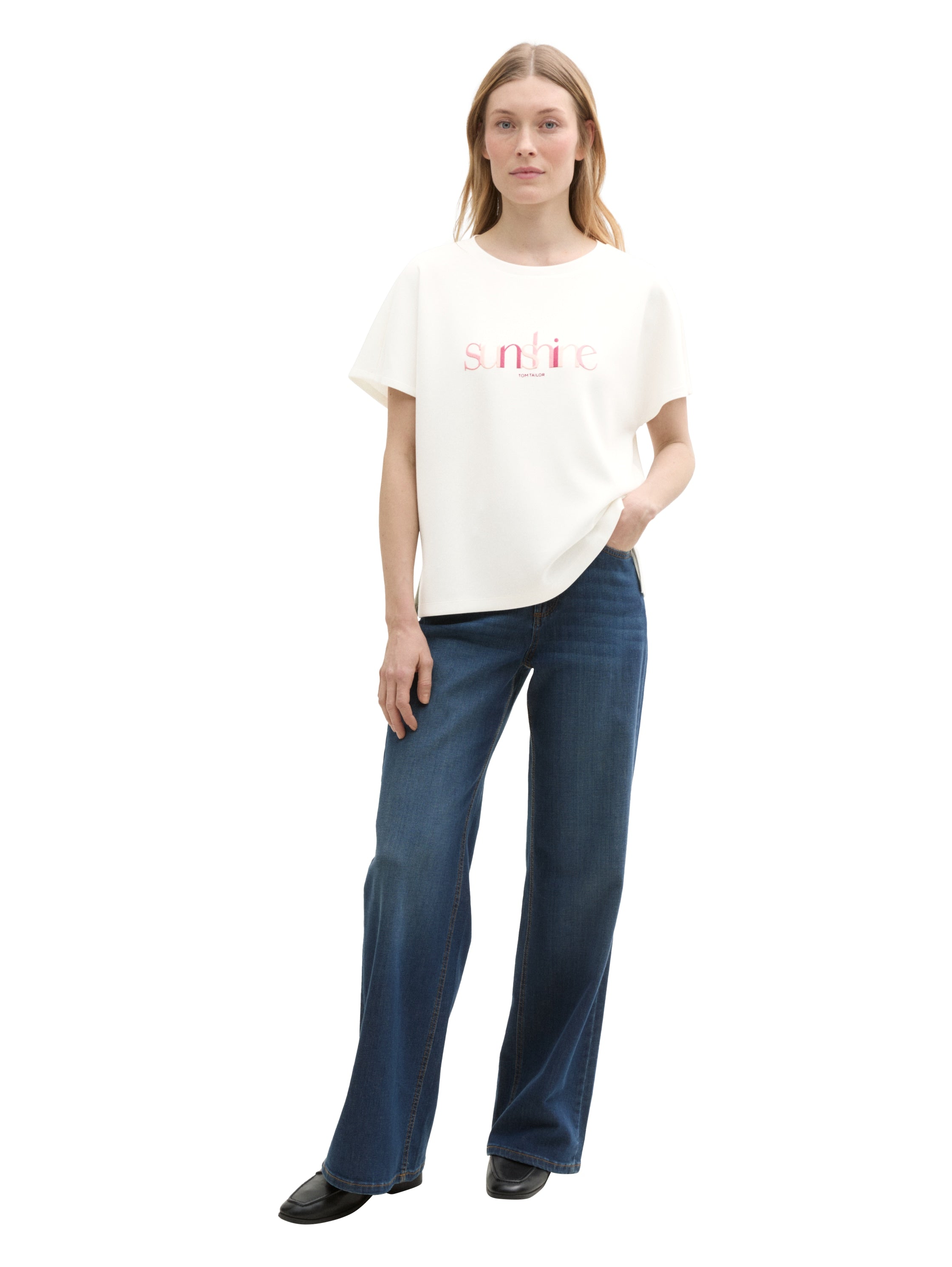 Tom Tailor White T-Shirt With "Sunshine" Front Design