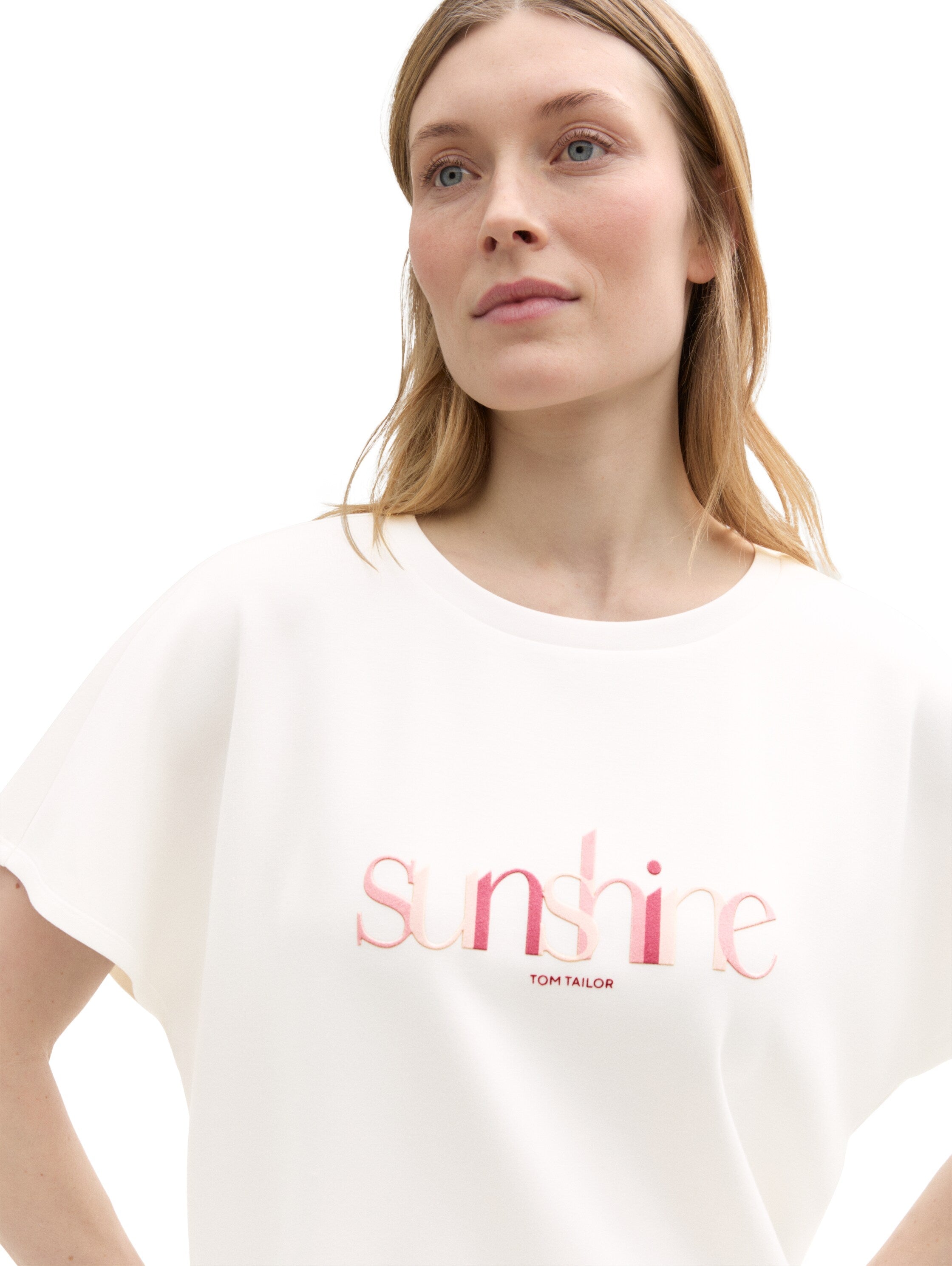 Tom Tailor White T-Shirt With "Sunshine" Front Design