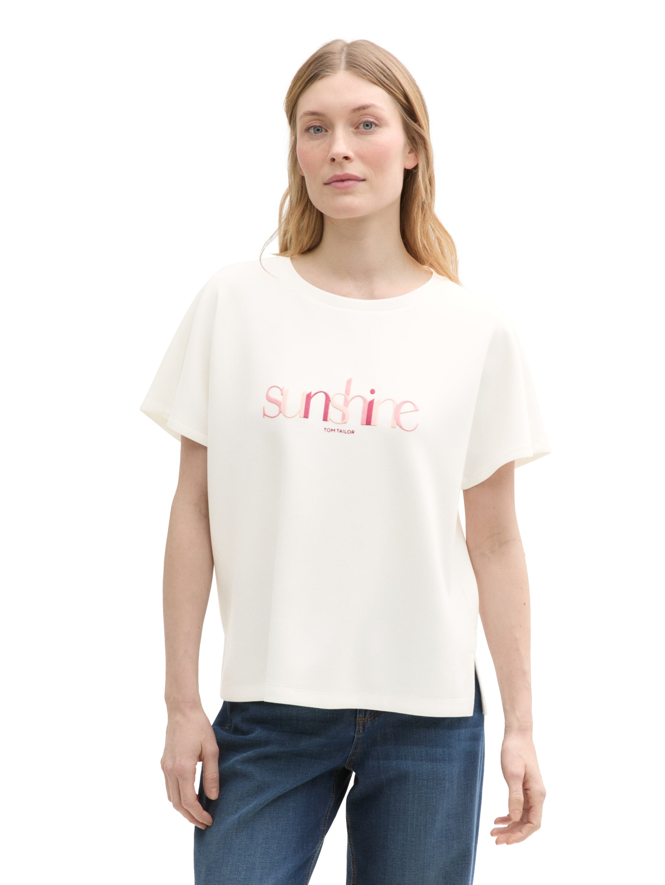 Tom Tailor White T-Shirt With "Sunshine" Front Design