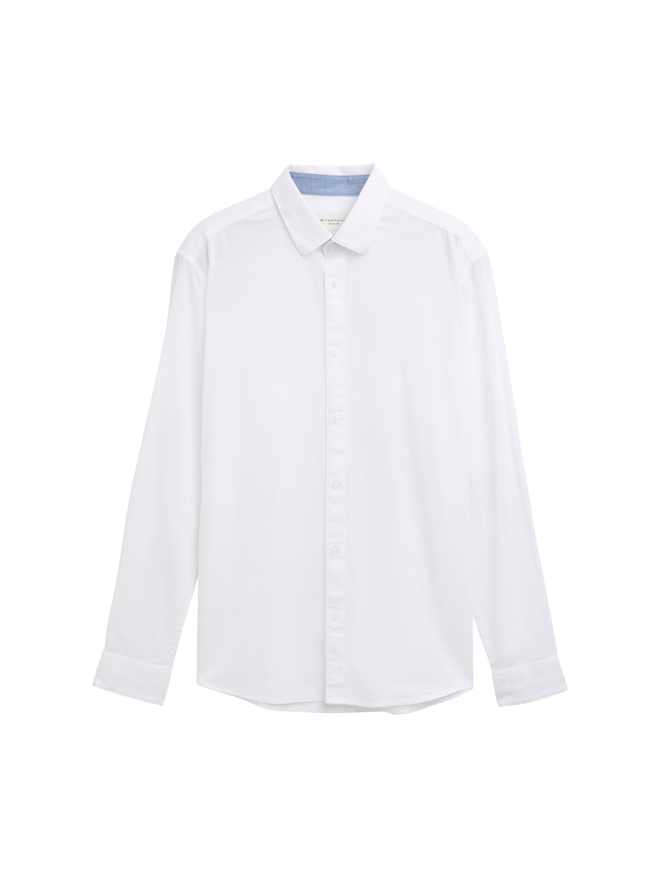 Tom Tailor Regular Fit White Shirt With Logo