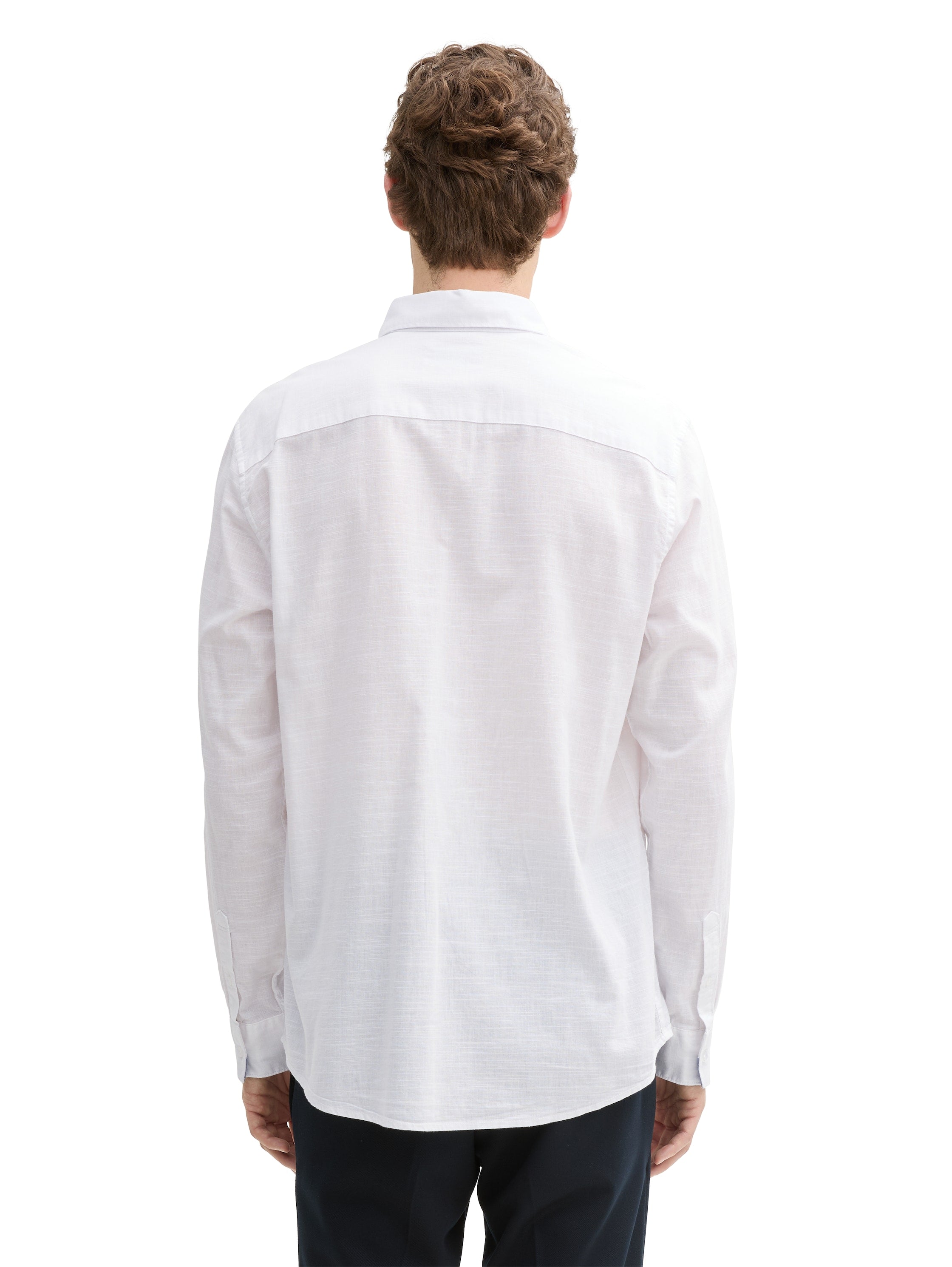 Tom Tailor Regular Fit White Shirt With Logo
