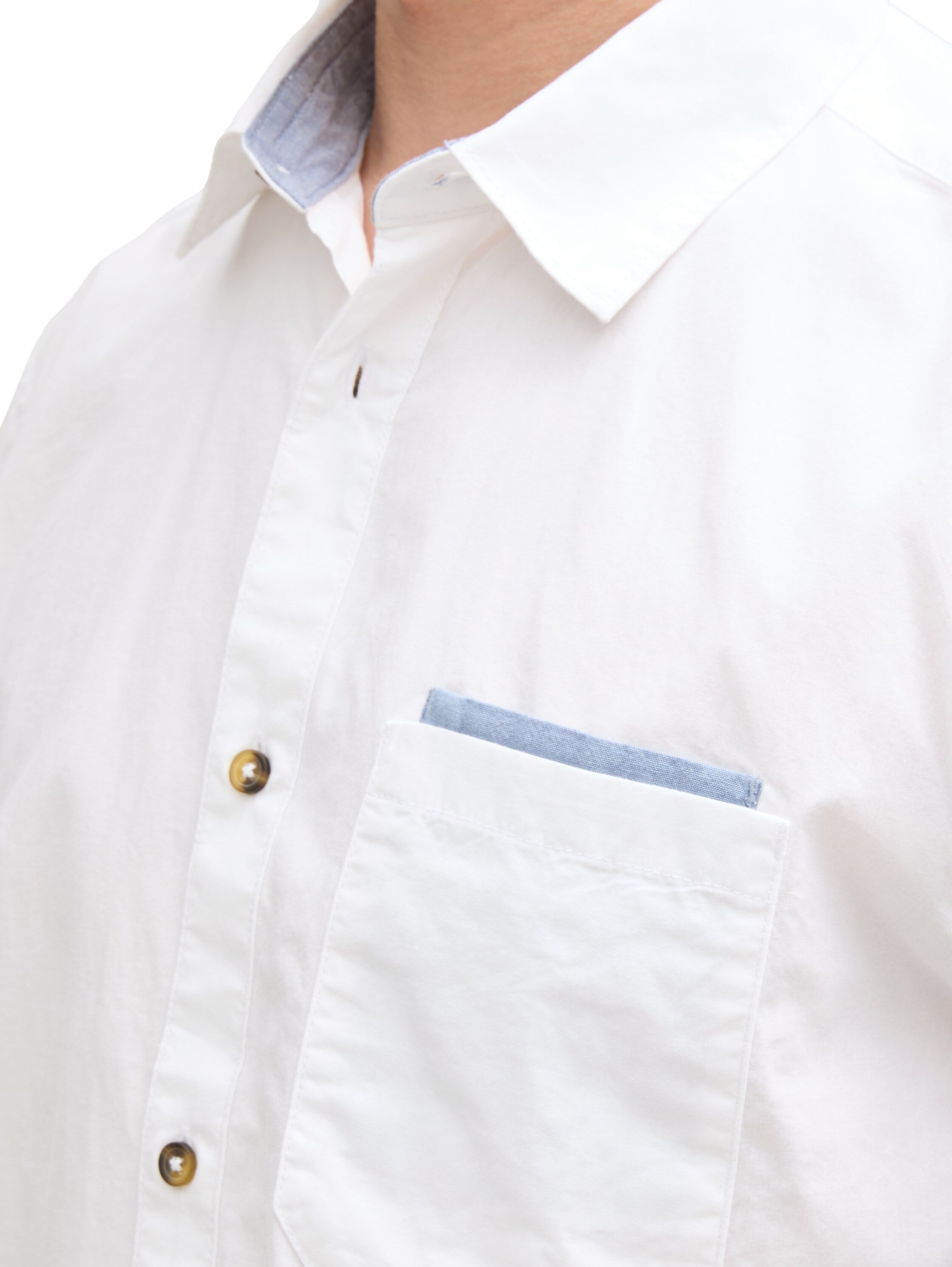 Tom Tailor Short Sleeved White Shirt