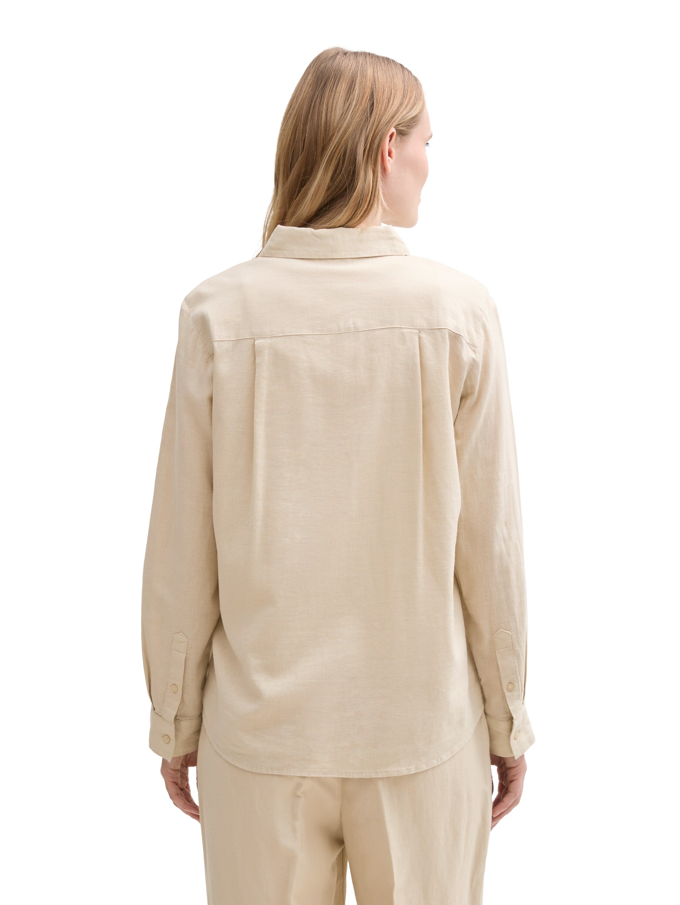 Tom Tailor Beige Shirt With Linen Content