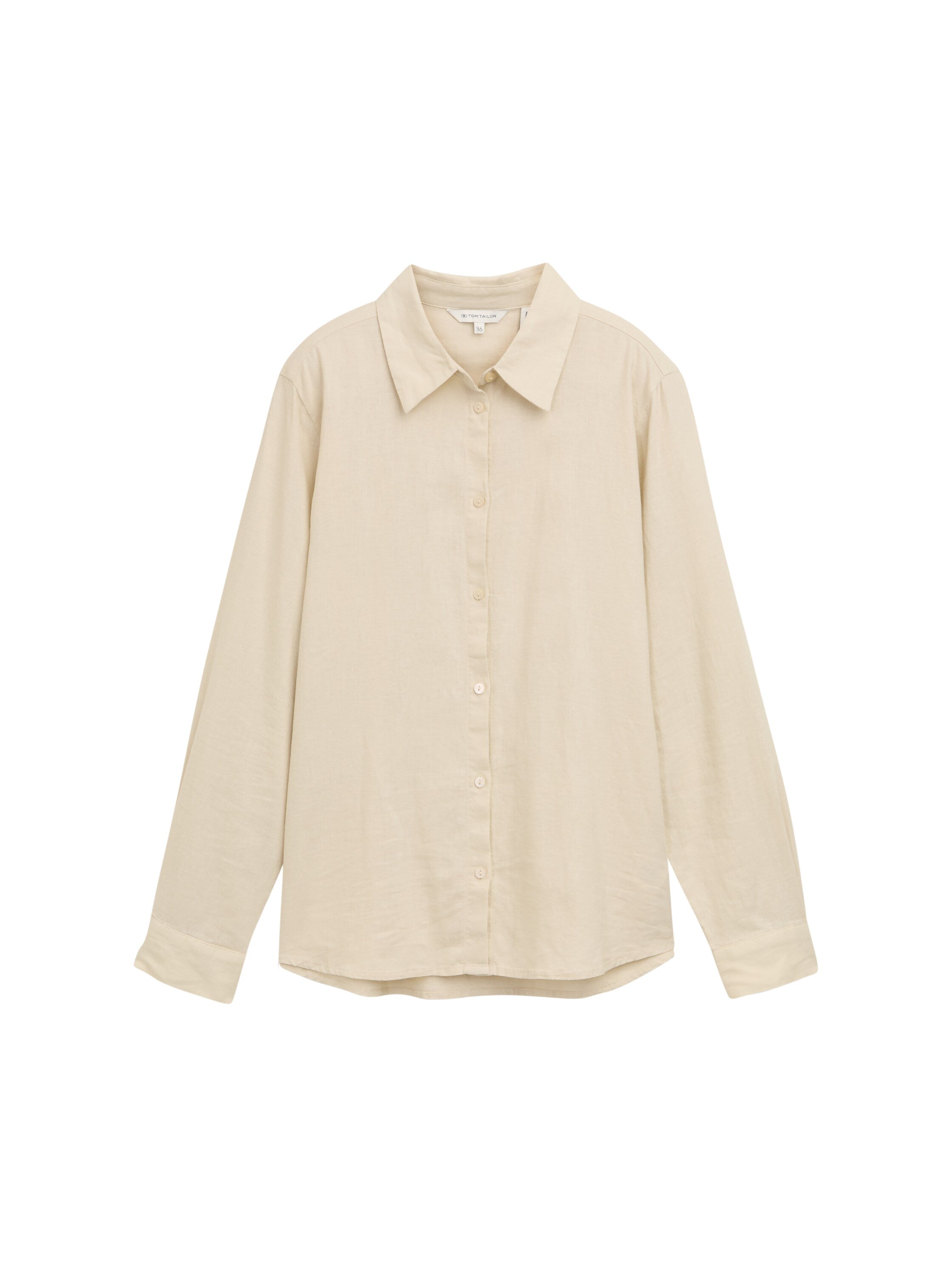 Tom Tailor Beige Shirt With Linen Content