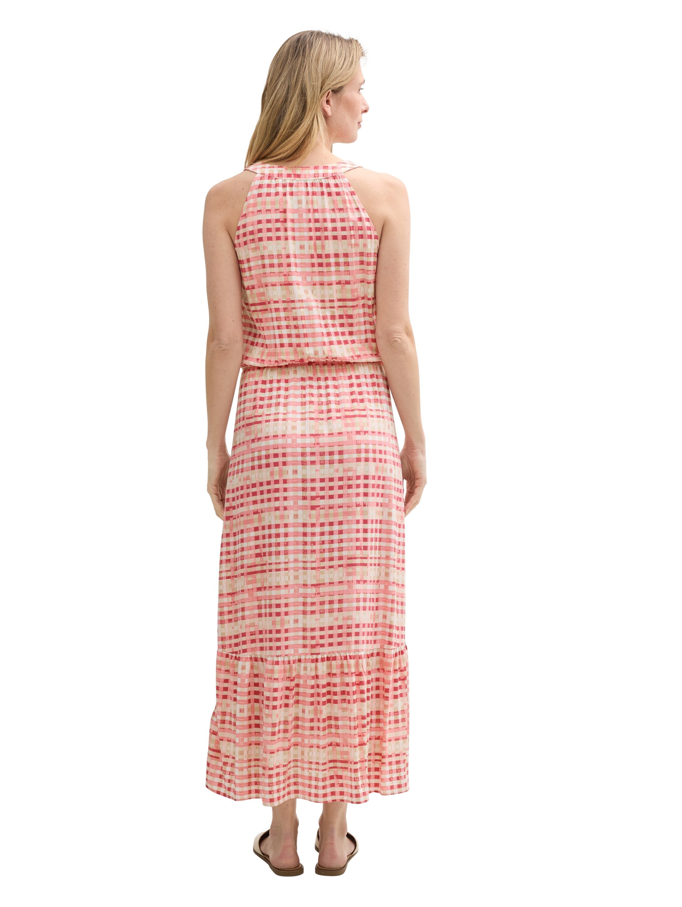 Tom Tailor Berry Red Maxi Dress With Pattern