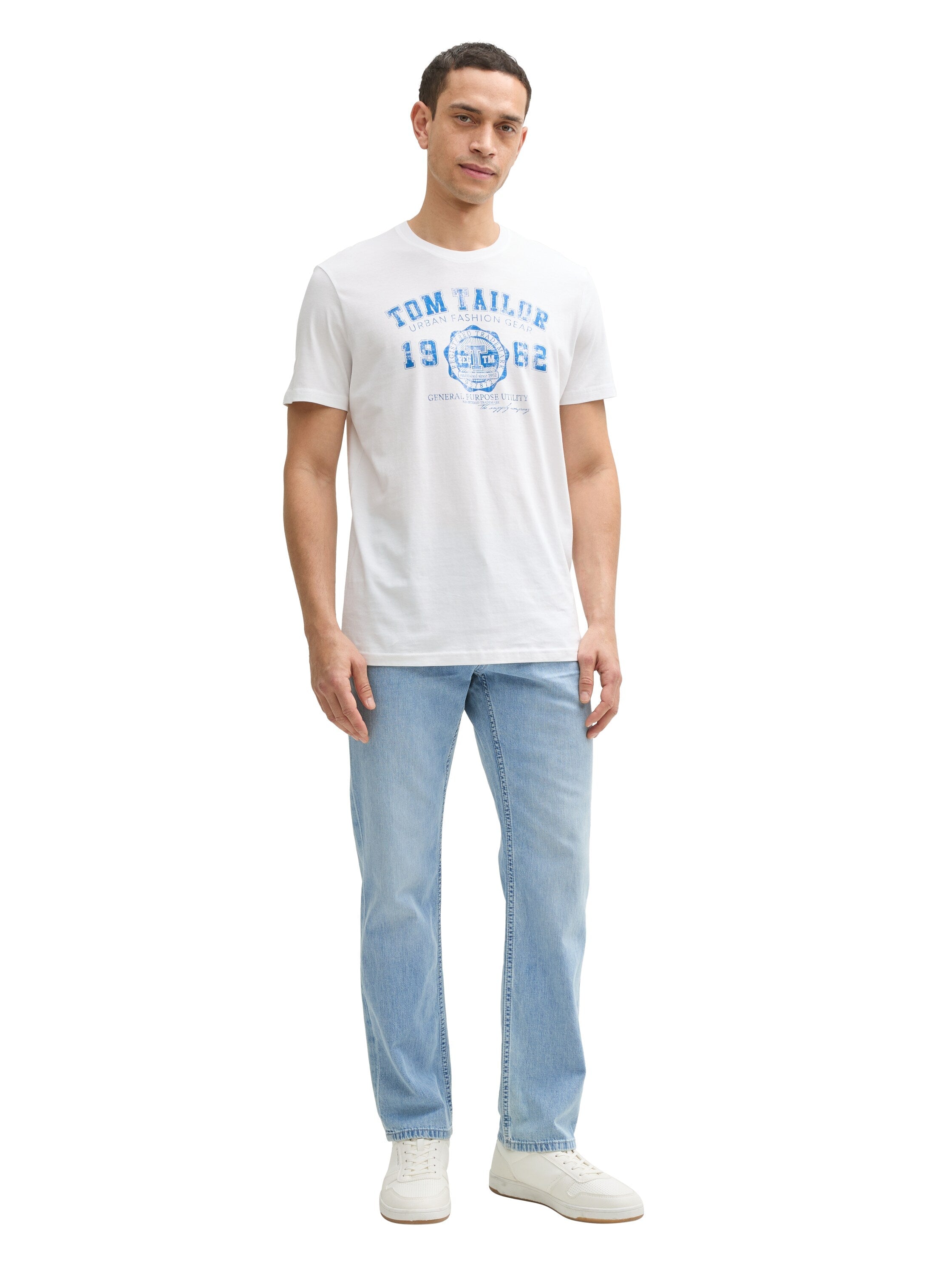 Tom Tailor Bleached Blue Denim Straight Jeans