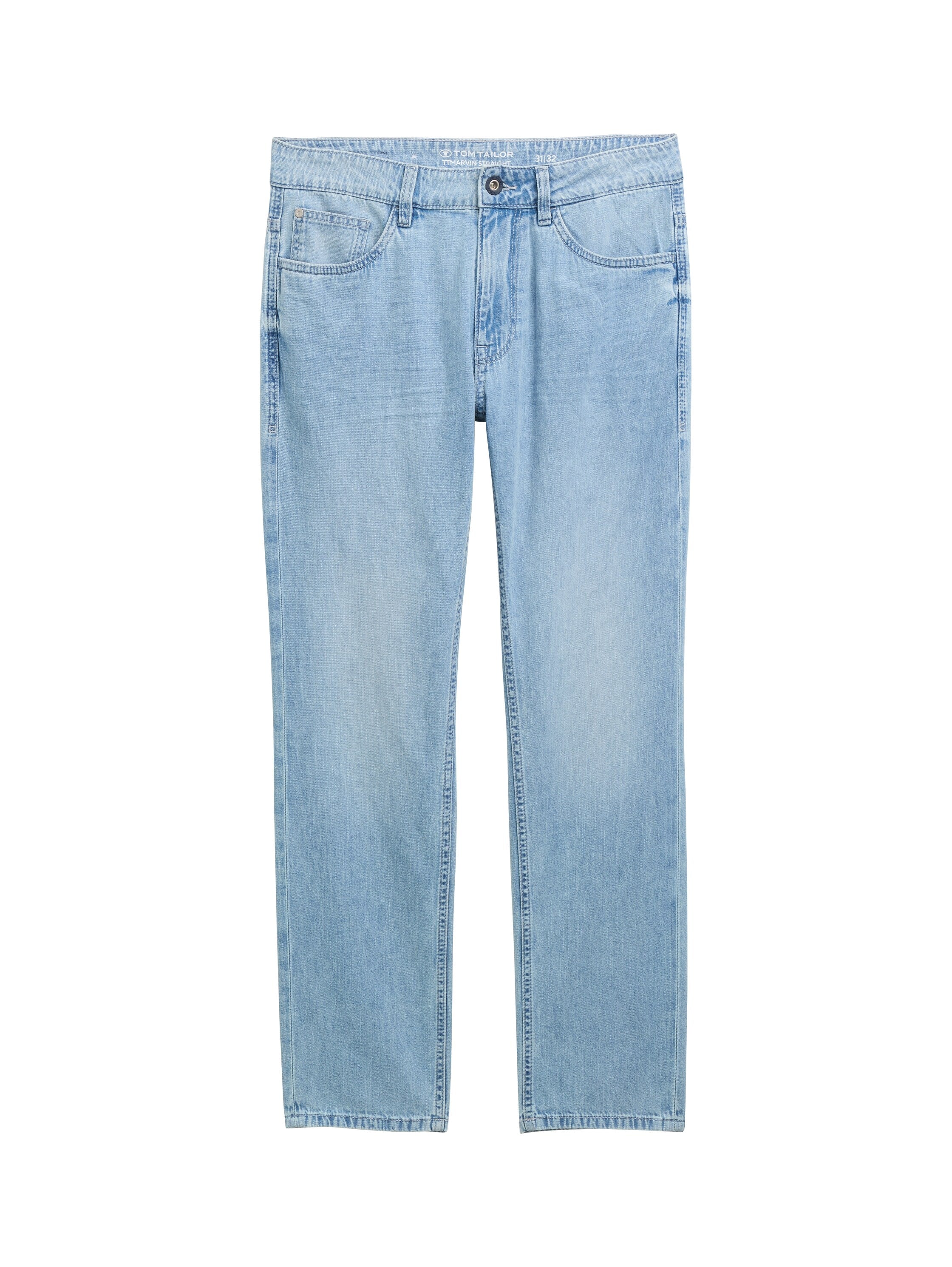 Tom Tailor Bleached Blue Denim Straight Jeans