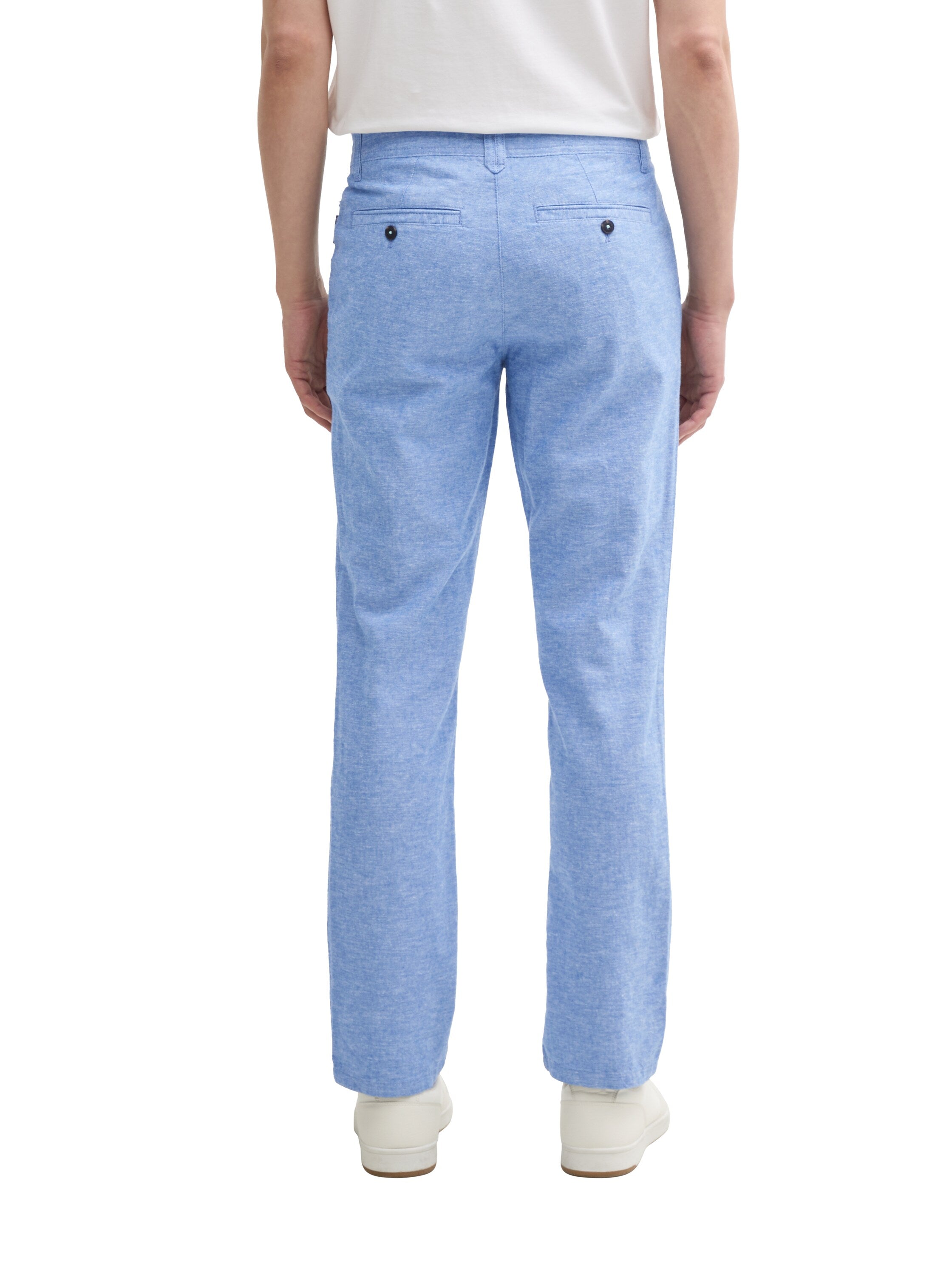 Tom Tailor Sapphire Blue Regular Chino Pant With Linen Content