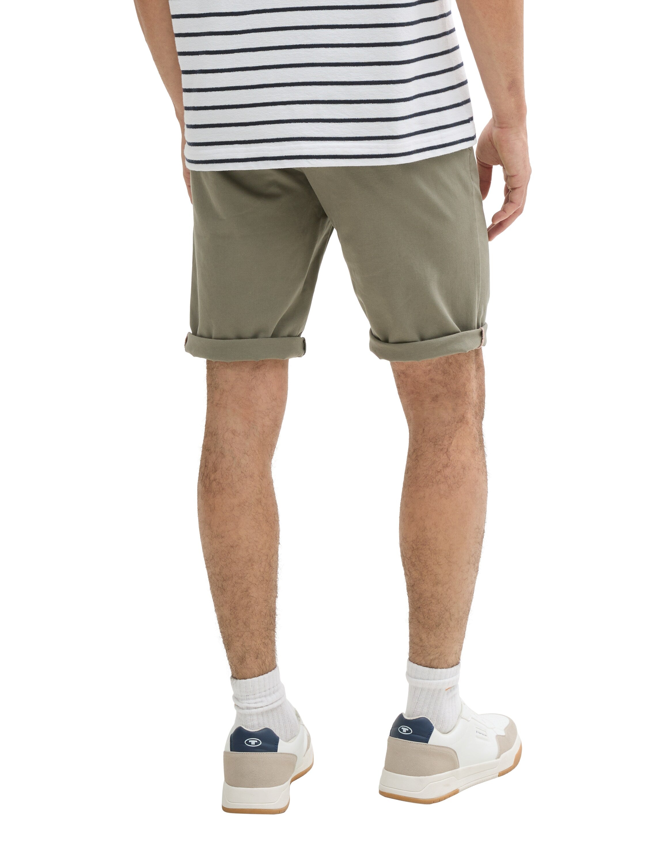 Tom Tailor Smokey Olive Green Slim Chino Short