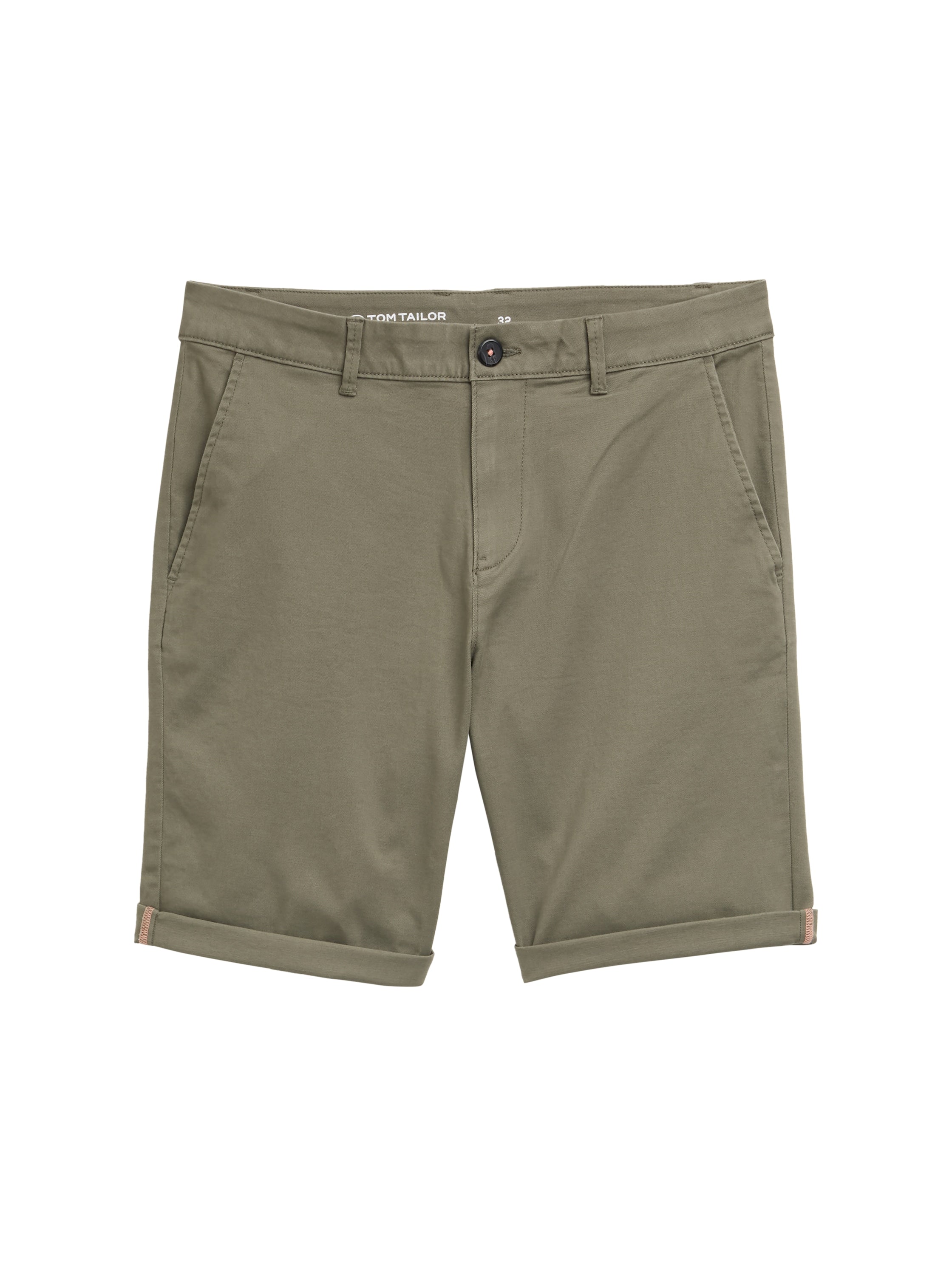 Tom Tailor Smokey Olive Green Slim Chino Short