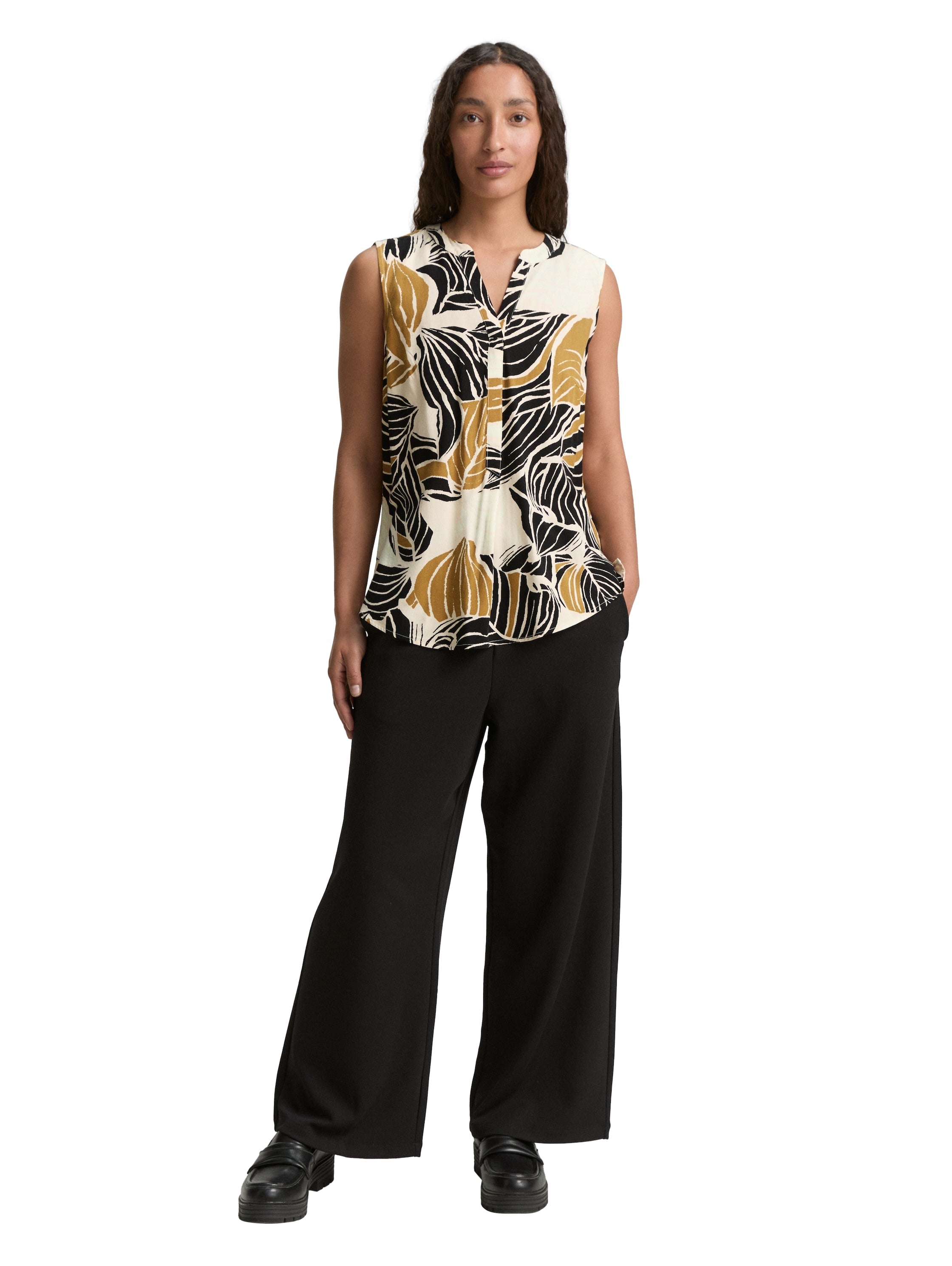 Tom Tailor Neutral Shirt With Leaves Design