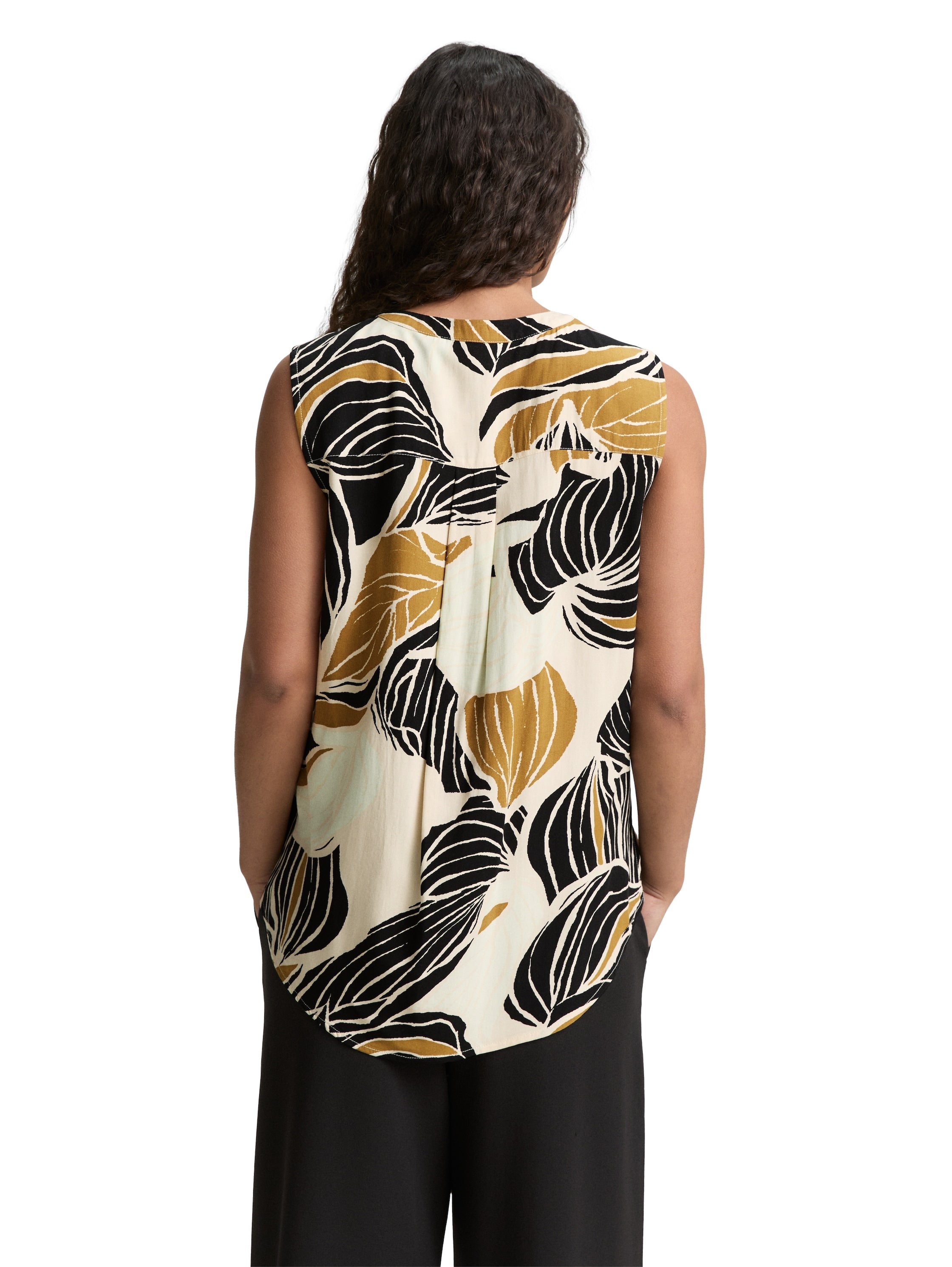 Tom Tailor Neutral Shirt With Leaves Design