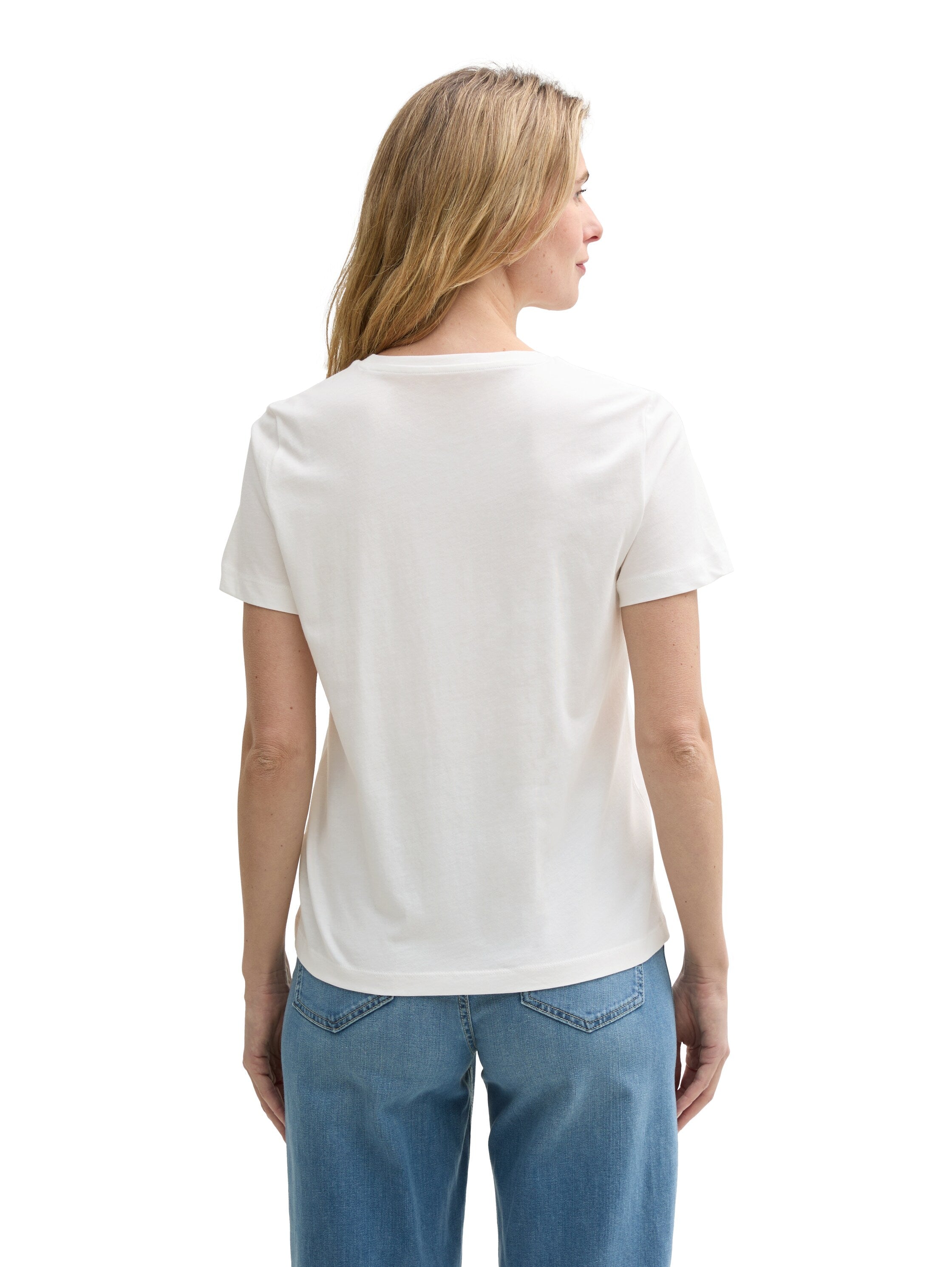 Tom Tailor White T-Shirt With Print