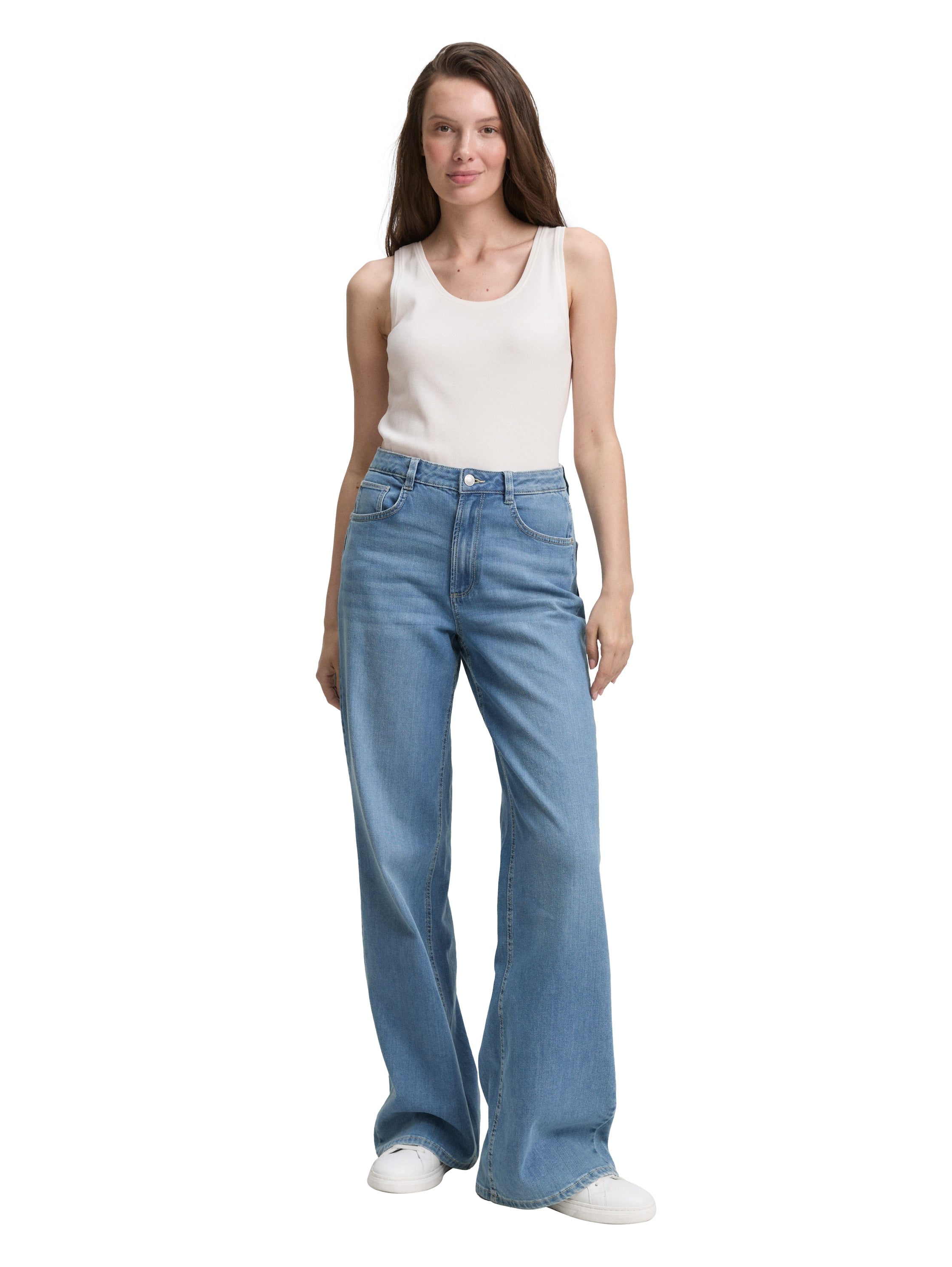 Tom Tailor Crew Neck White Basic T-shirt