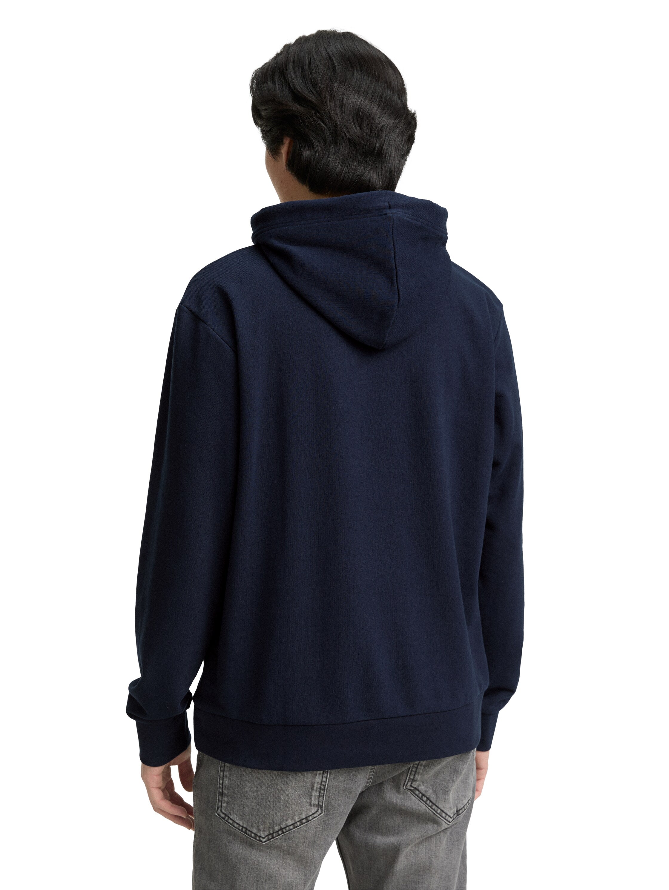 Tom Tailor Navy Hoodie With Front Logo