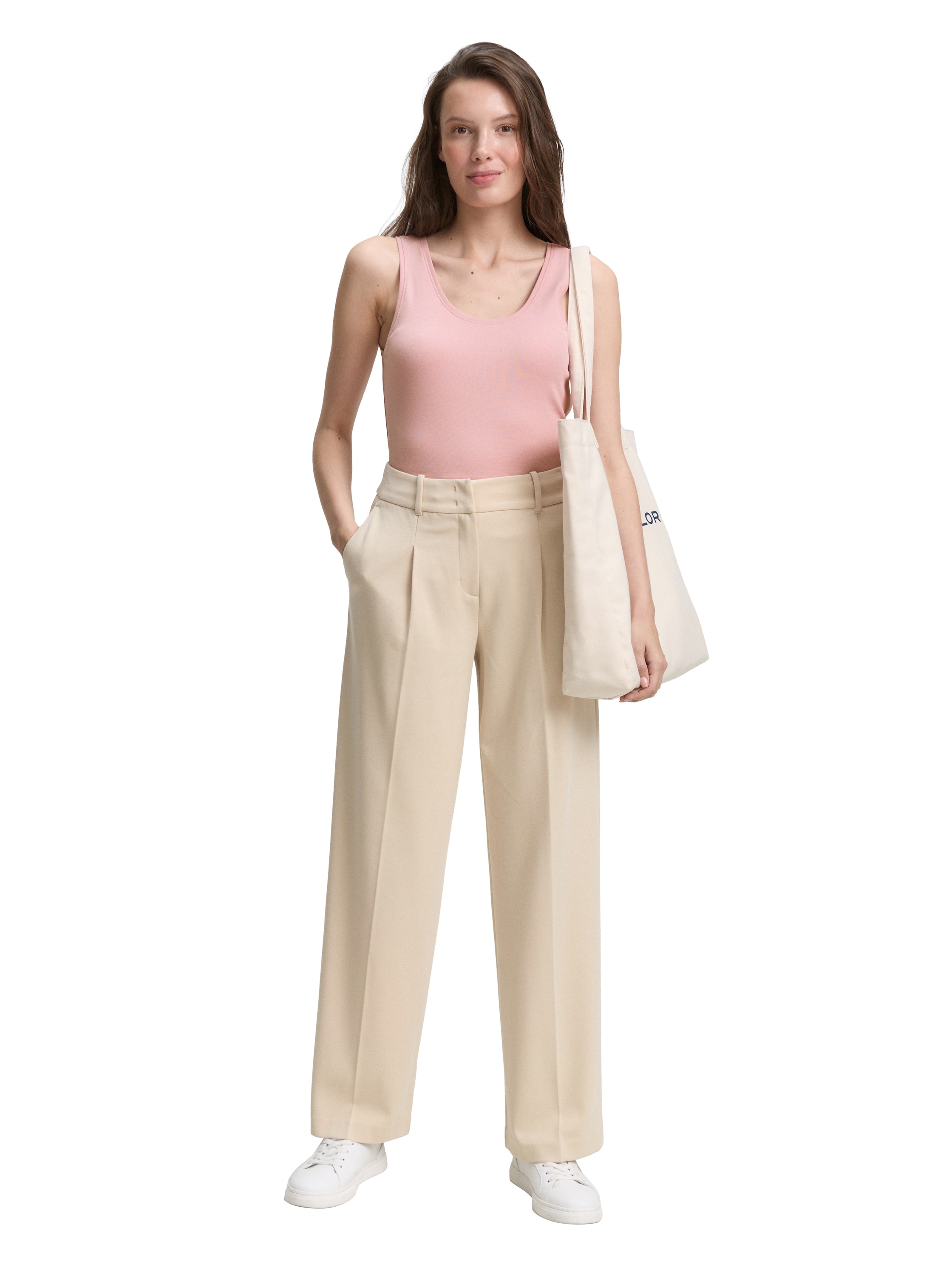 Tom Tailor Crew Neck Pink Basic T-shirt