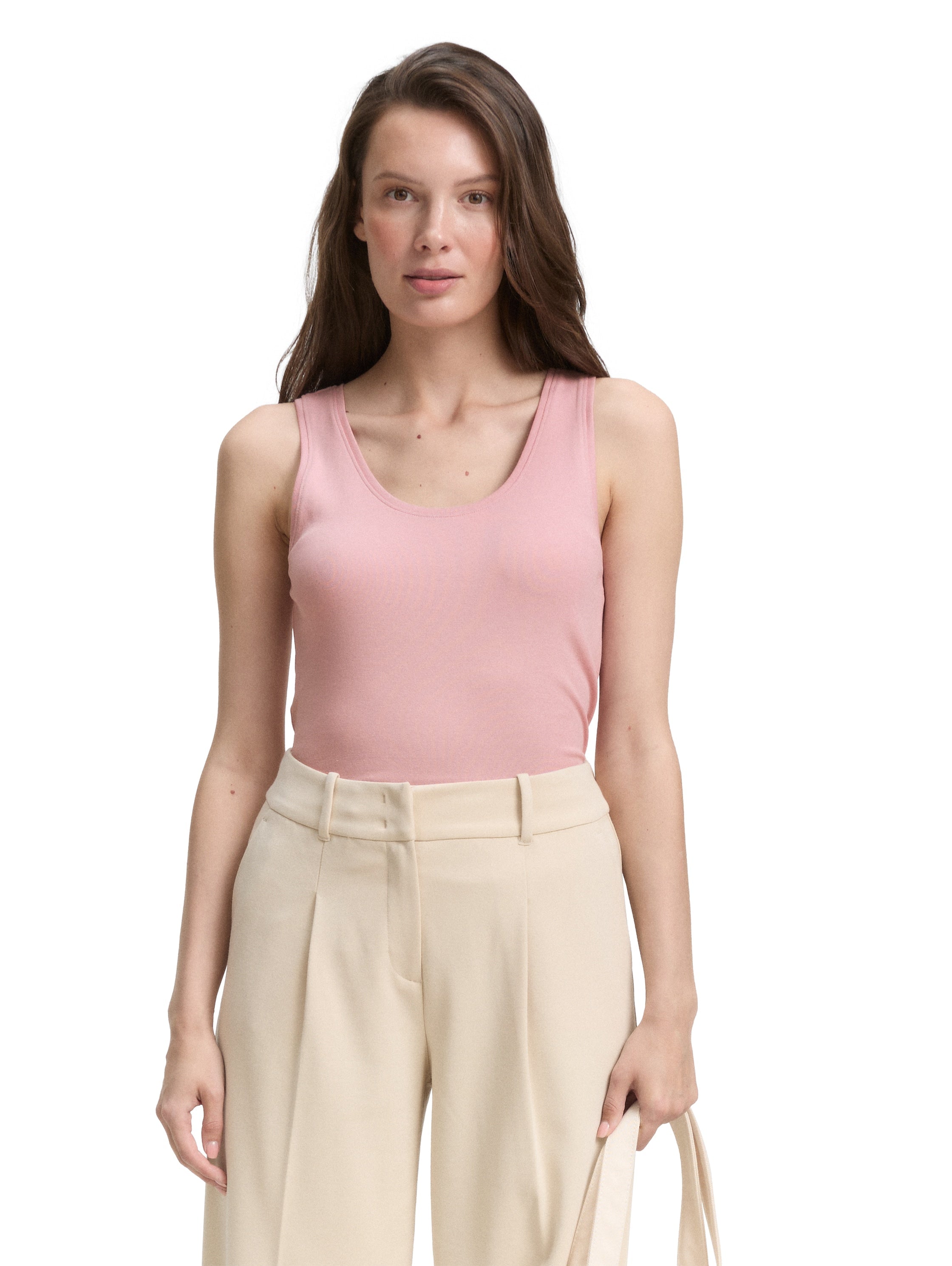 Tom Tailor Crew Neck Pink Basic T-shirt
