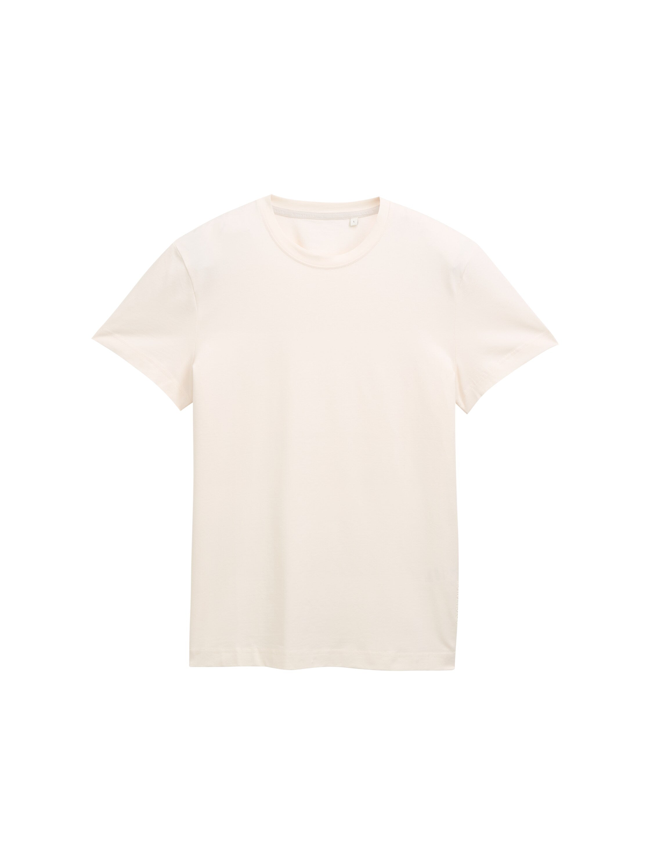 Tom Tailor Slim Fit Offwhite T-shirt with Stretch