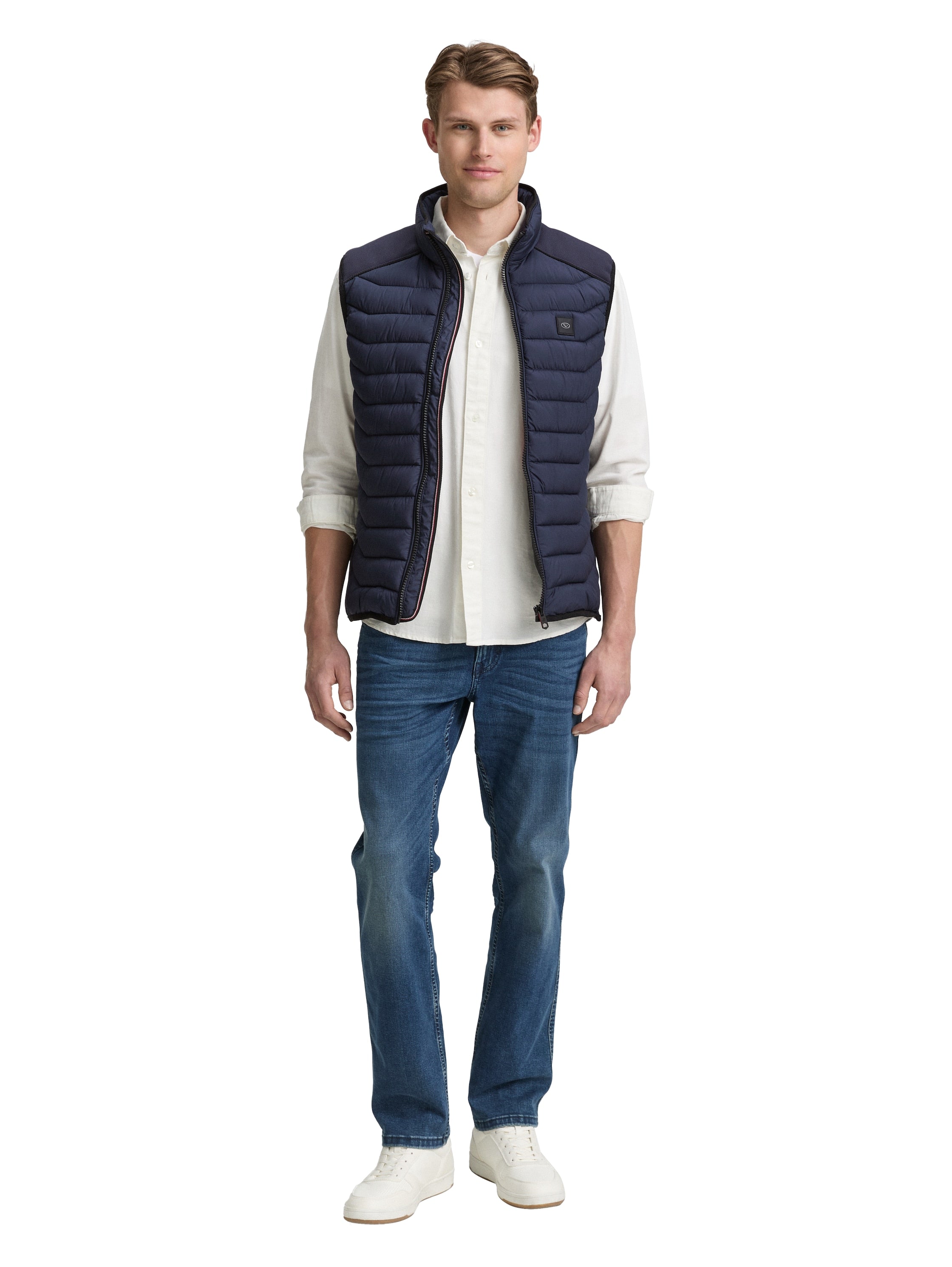Tom Tailor Navy Vest With Elastic Side