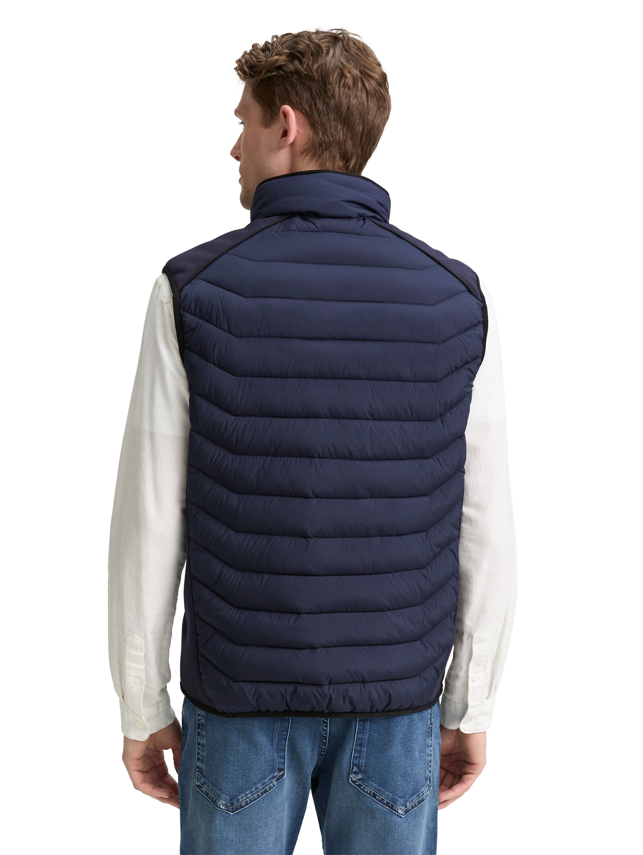 Tom Tailor Navy Vest With Elastic Side