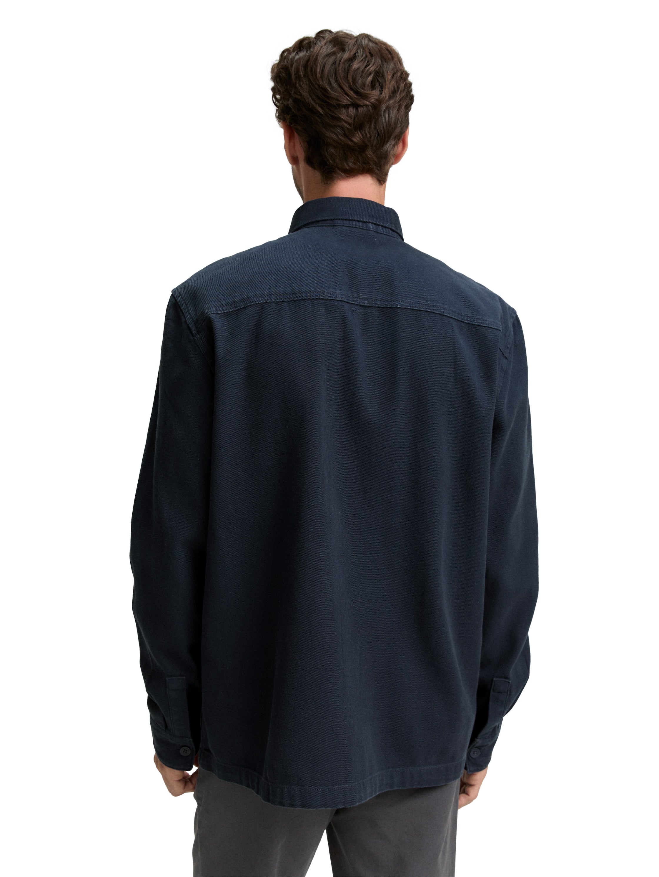 Tom Tailor Navy Overshirt With Breast Pockets