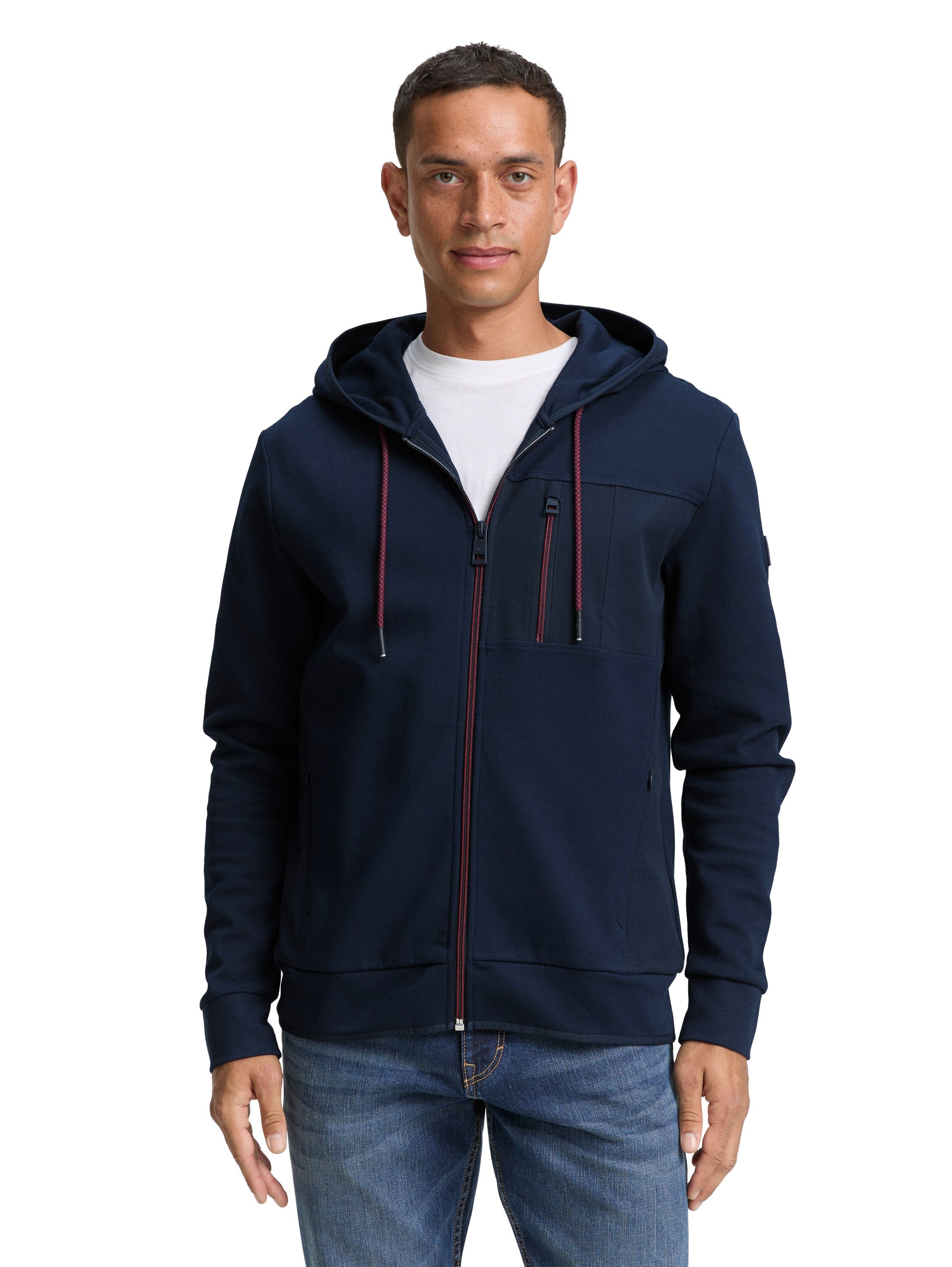 Tom tailor Navy Zippered Cotton Jacket