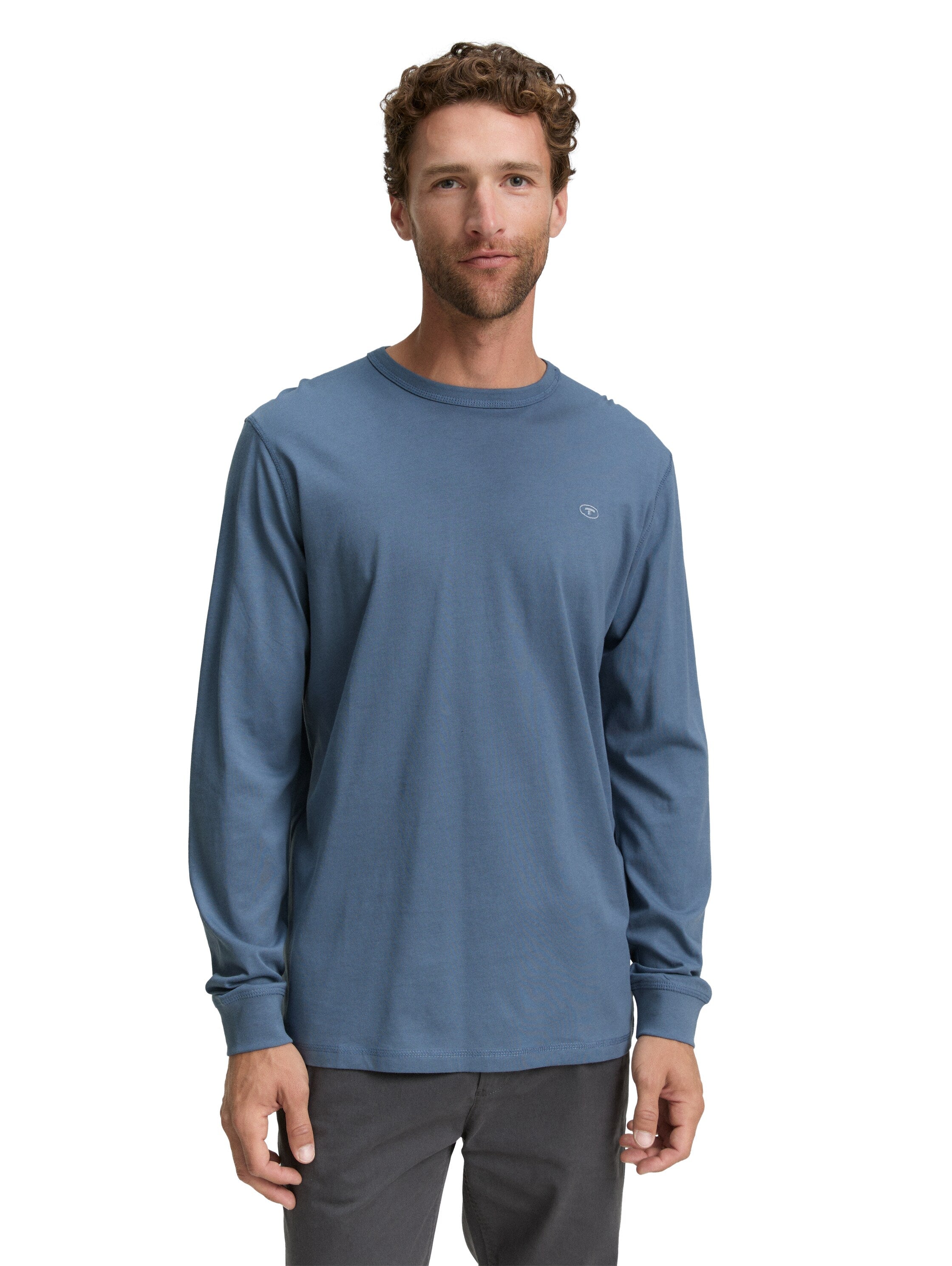 Tom Tailor Basic Long Sleeved Blue Sweater