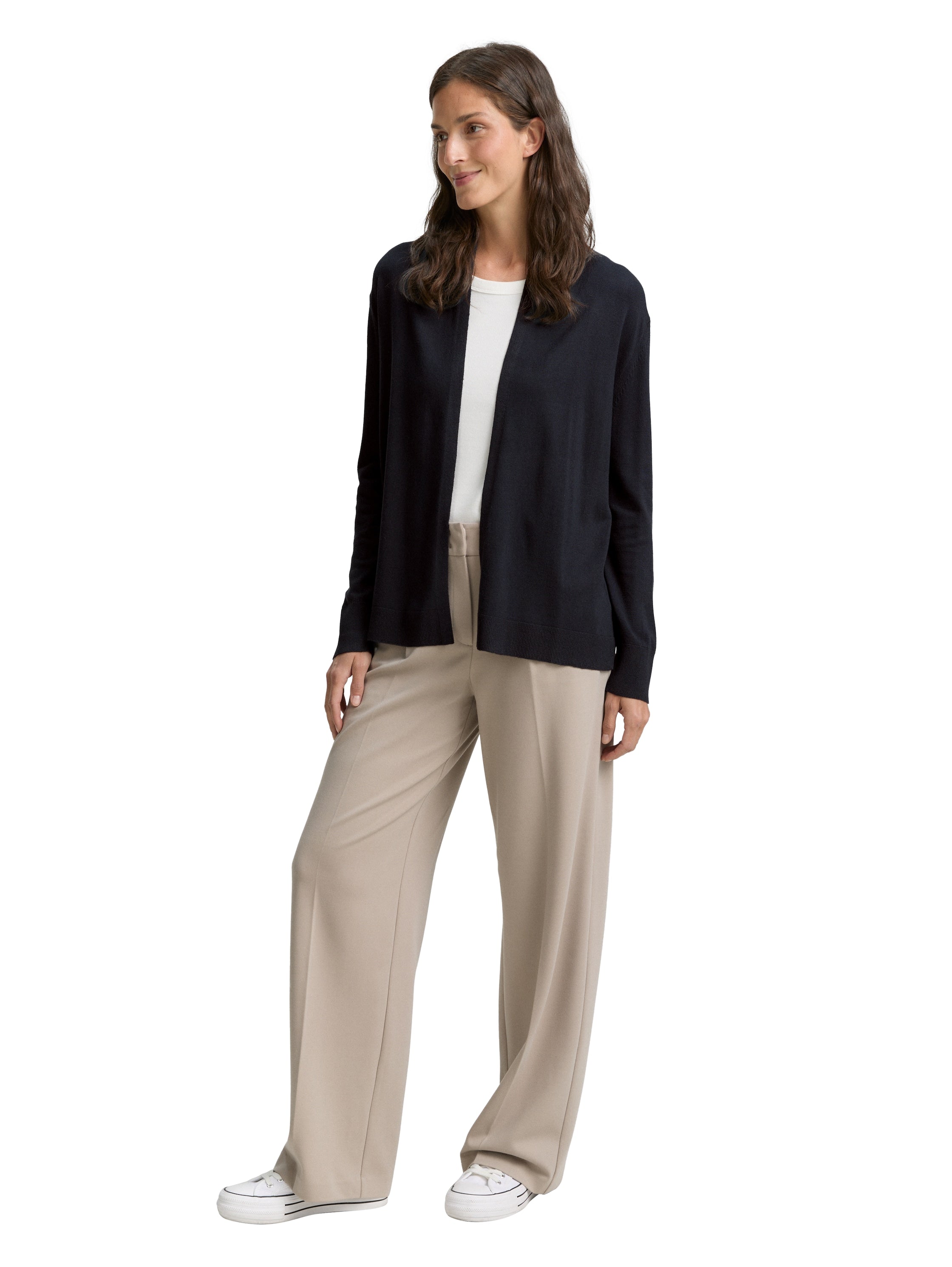 Tom Tailor Warm Cardigan With Lapel Collar