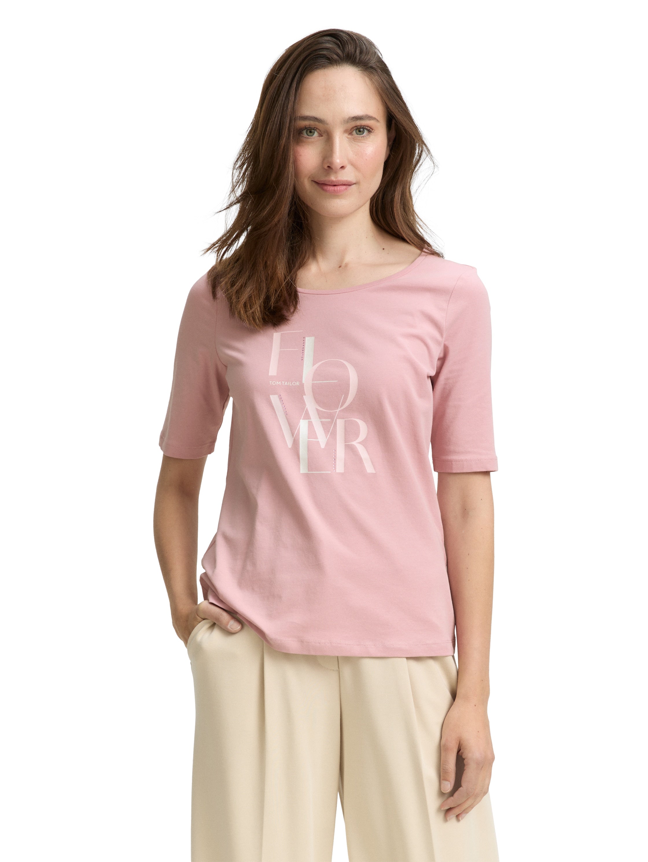 Tom Tailor Pink T-shirt With A Print