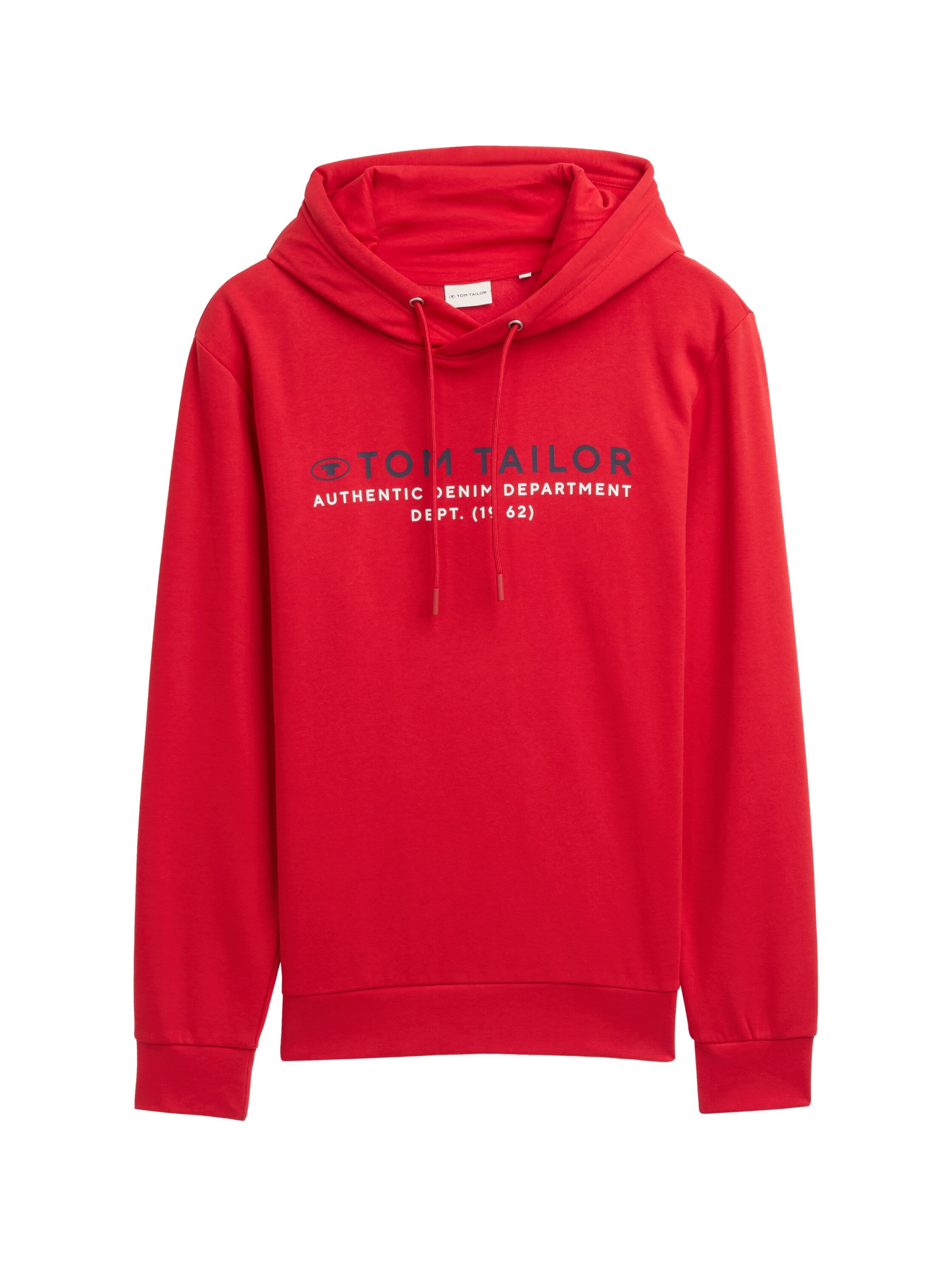 Tom Tailor Red Hoodie with Logo Print