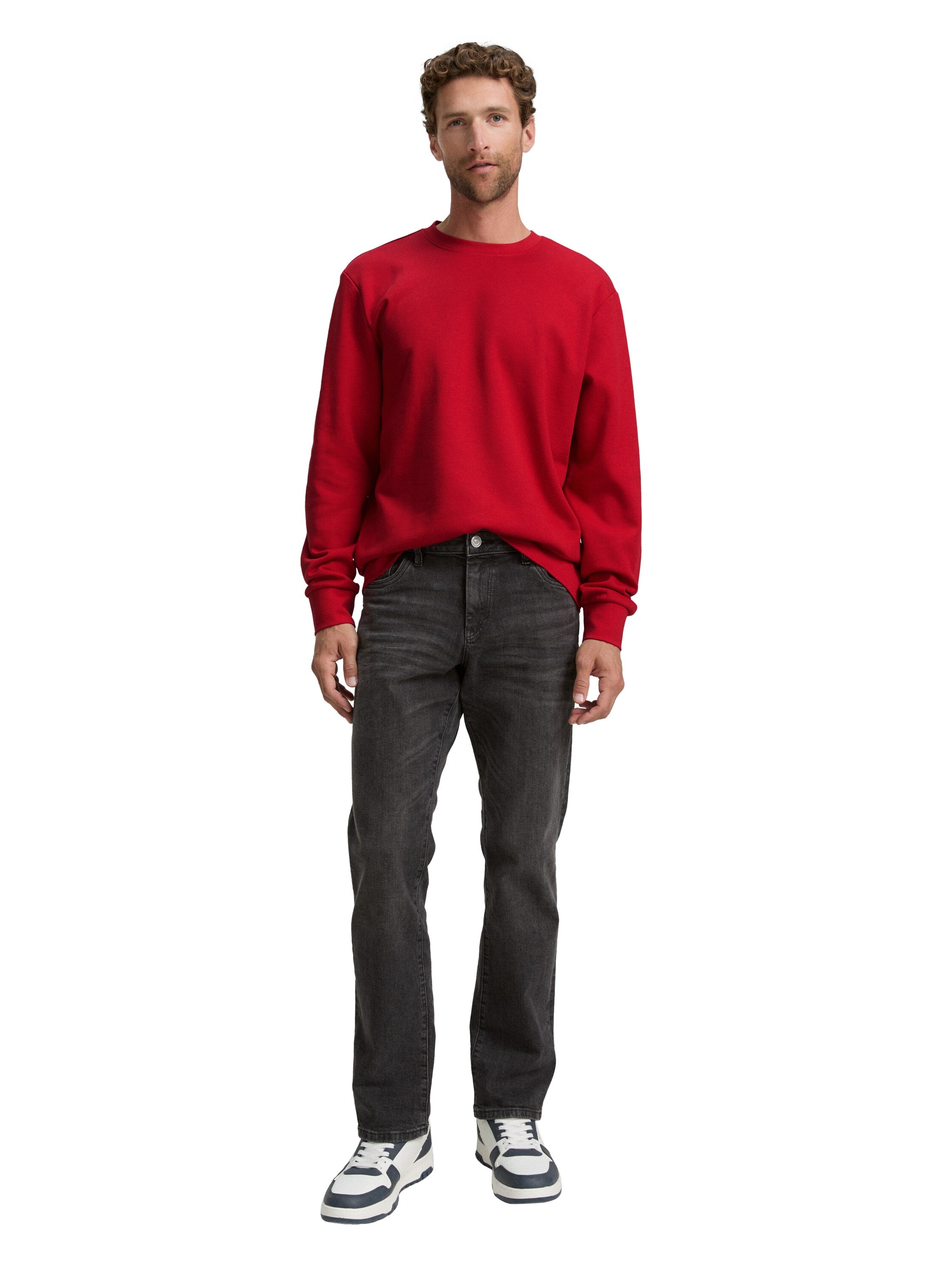 Tom Tailor Basic Red Sweater With Plain Color