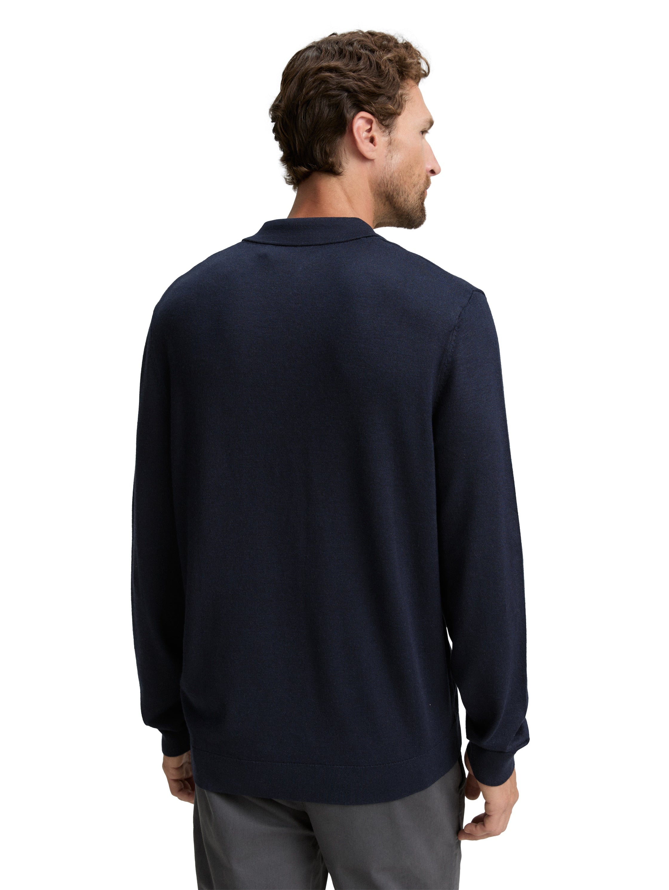 Tom Tailor Black Navy Knitted Polo