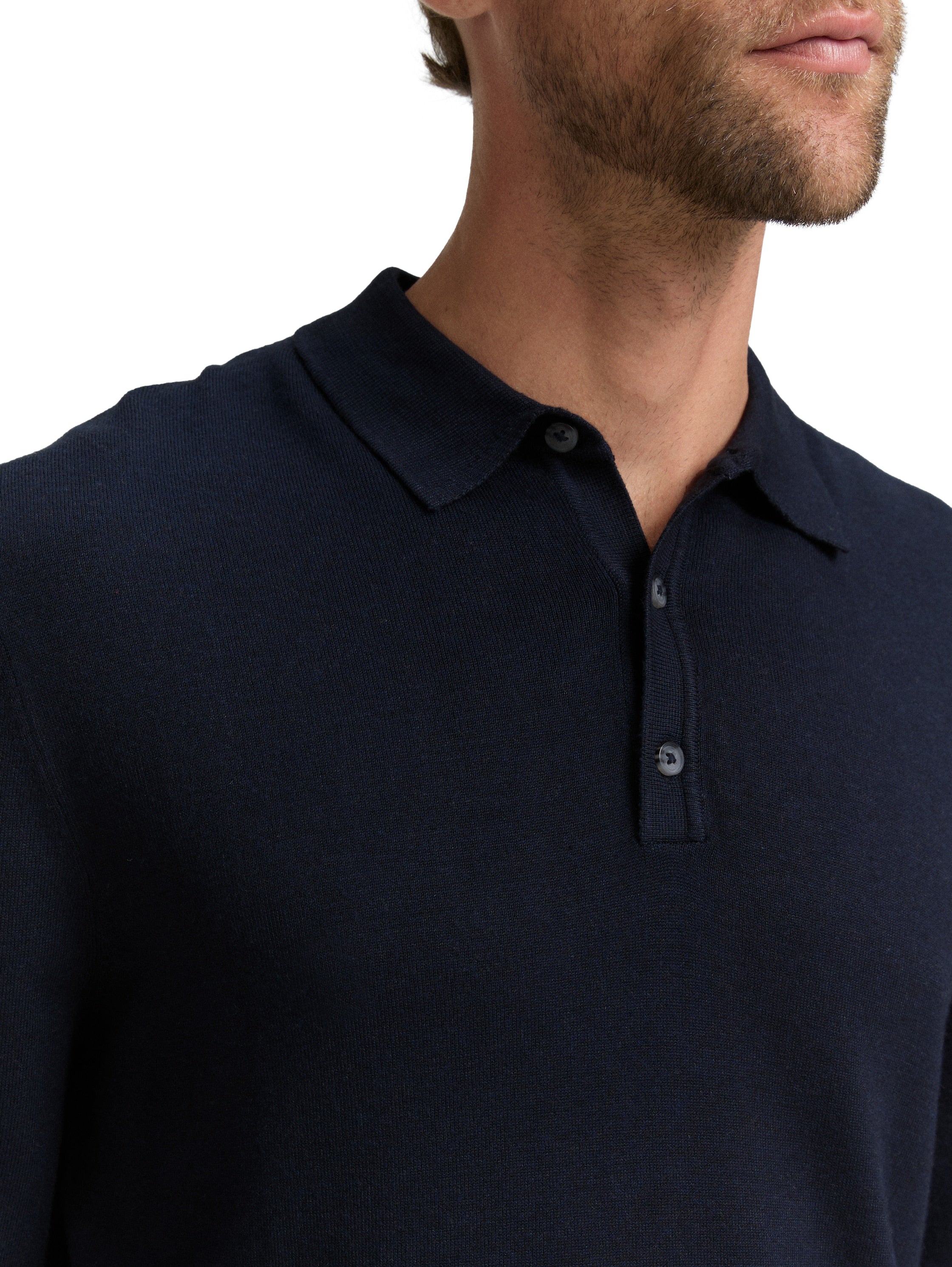 Tom Tailor Black Navy Knitted Polo