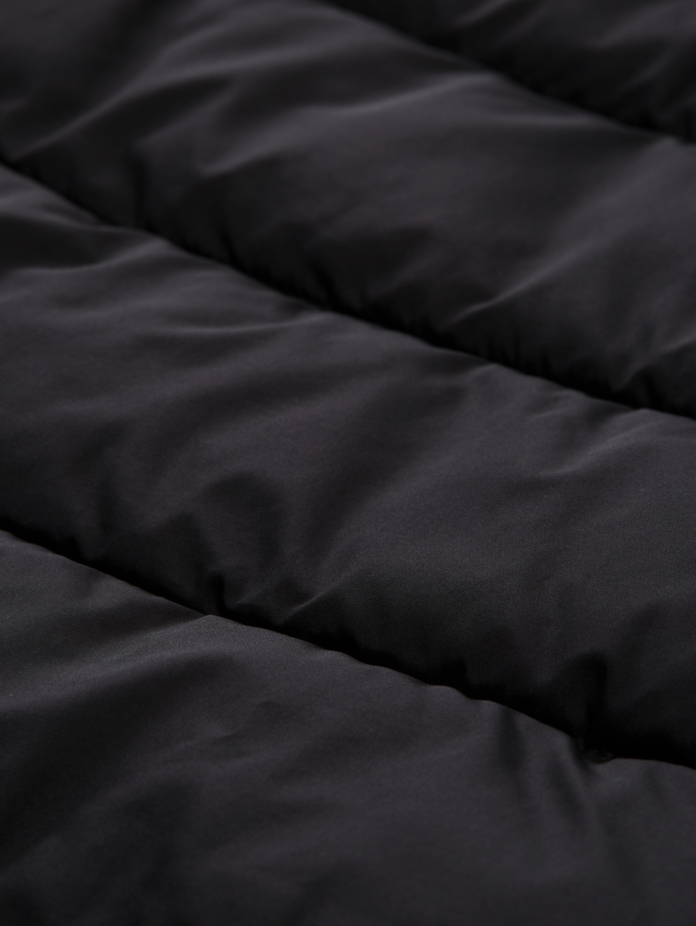 Tom Tailor Padded Puffer Zippered Black Coat