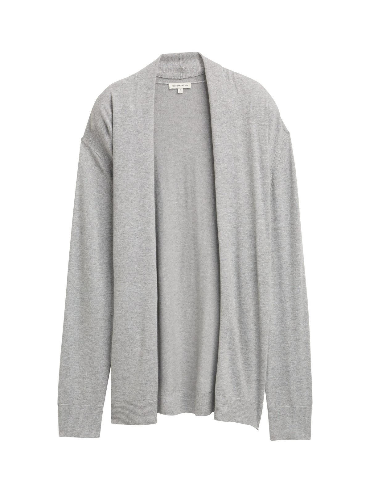 Tom Tailor Grey Basic Fit Plain Cardigan