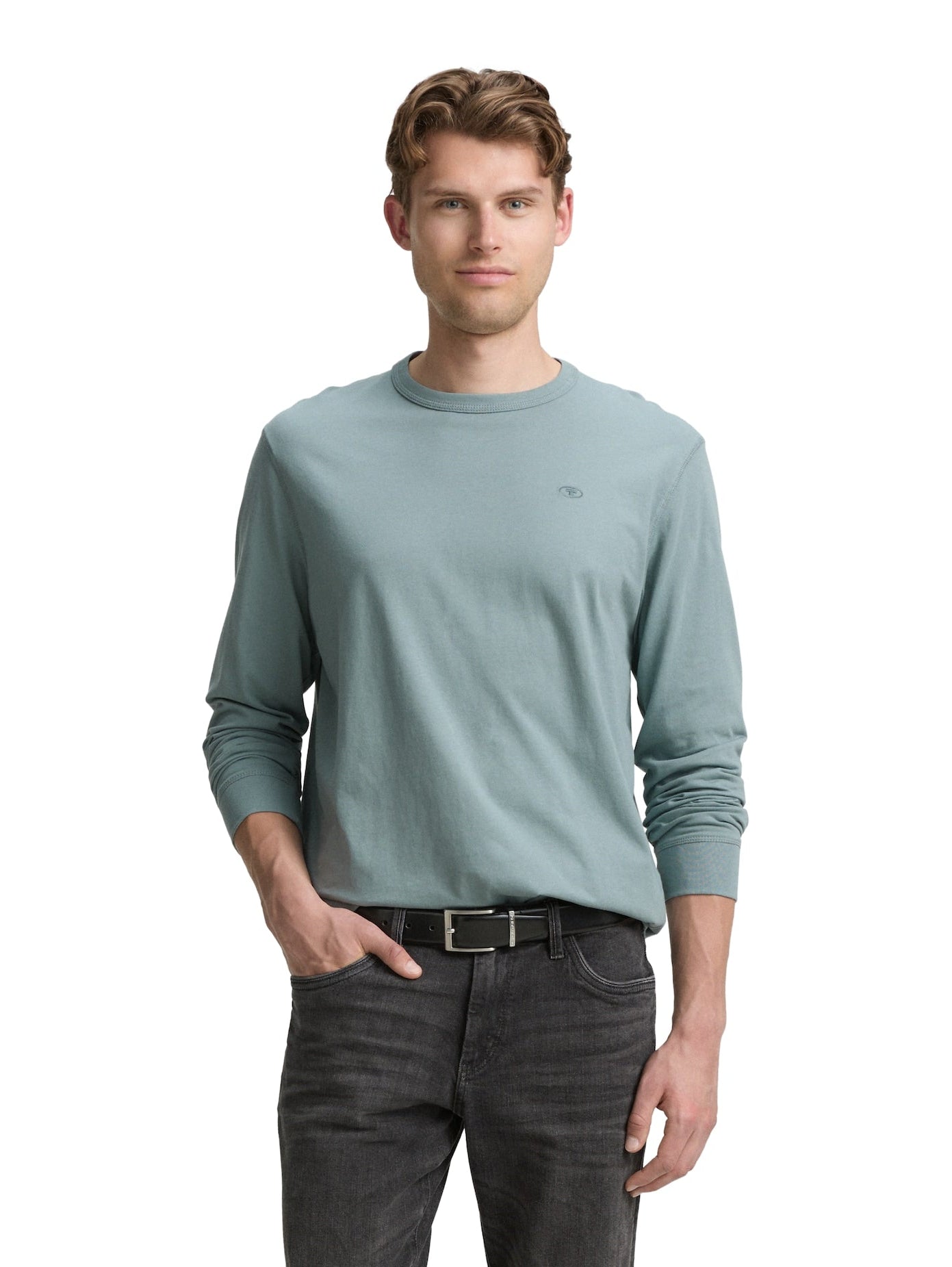 Tom Tailor Basic Long Sleeved Grey Mint Sweater
