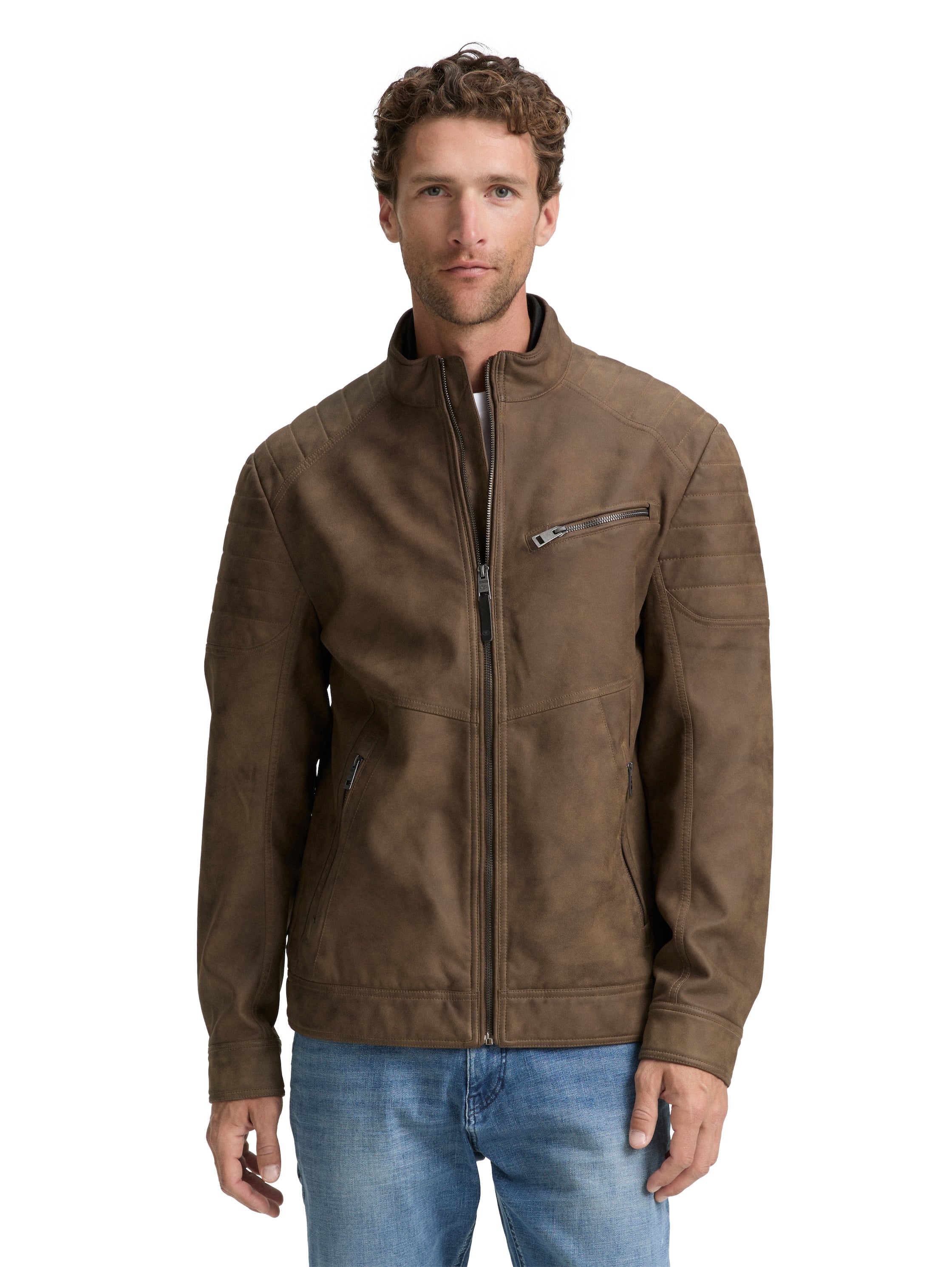 Tom Tailor Brown Faux Leather With Zipper To Close