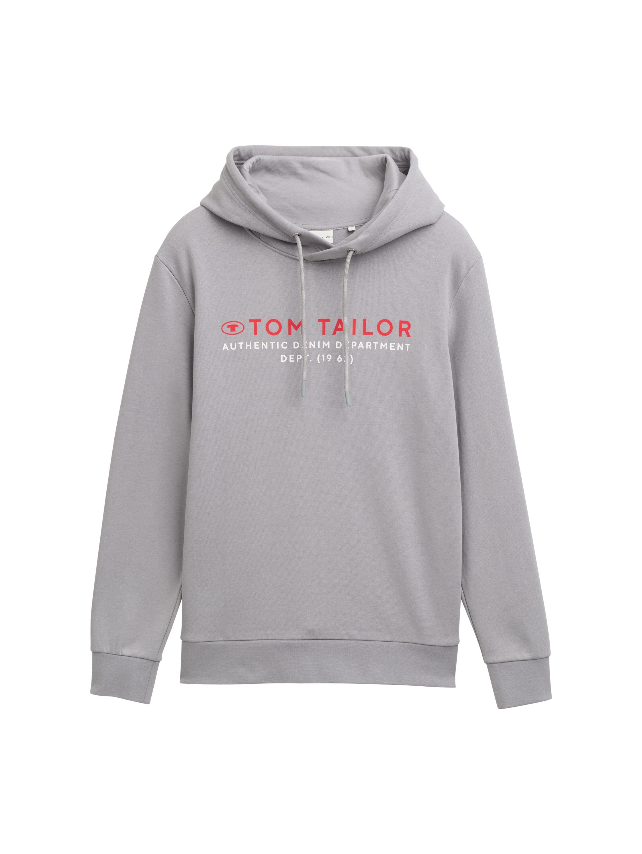 Tom Tailor Grey Hoodie with Logo Print