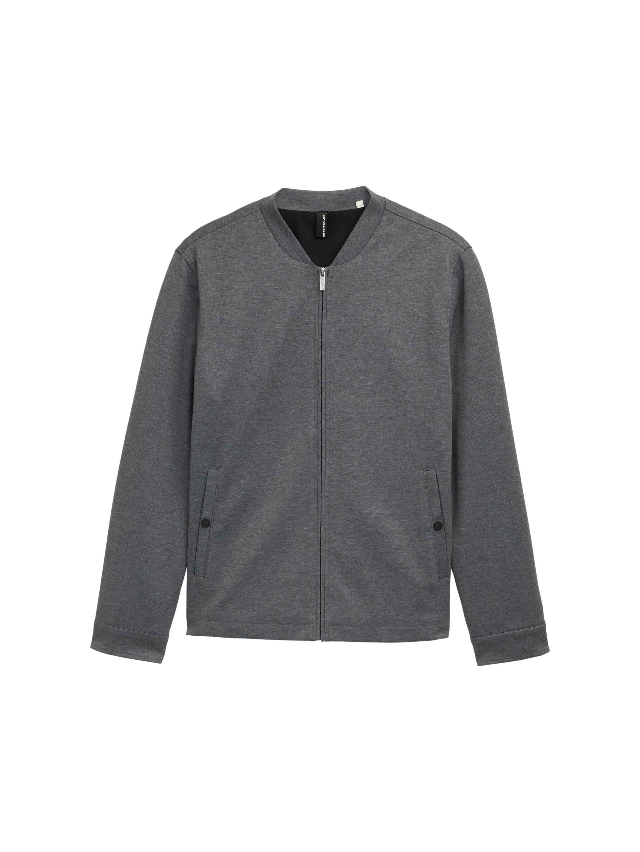 Tom Tailor Grey Jacket With Bomber Collar