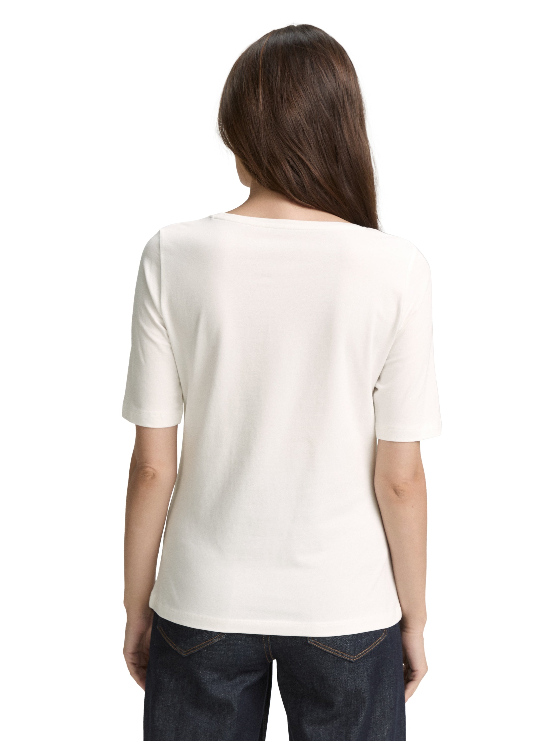 Tom Tailor Off White T-shirt With A Print