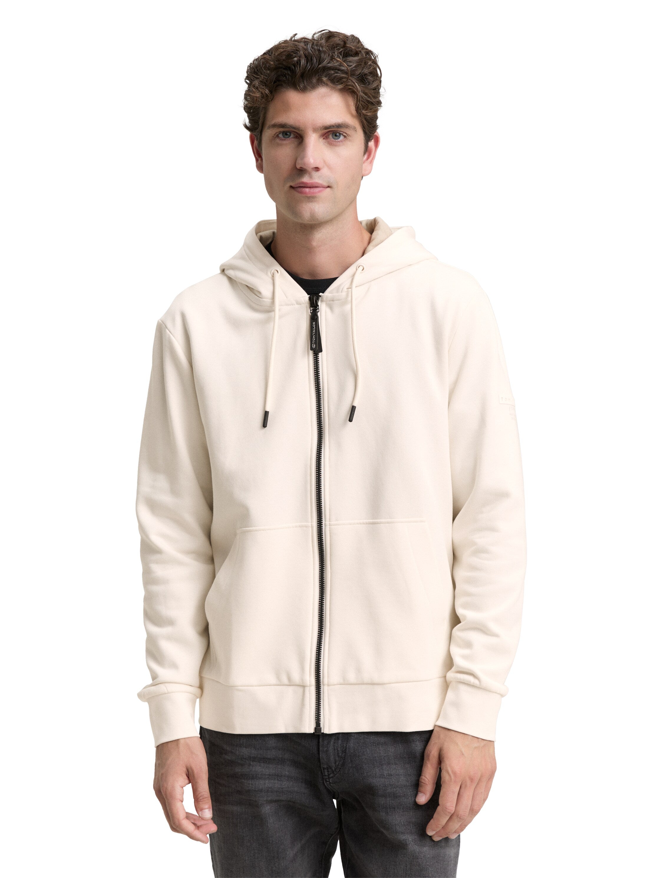 Tom Tailor Basic Offwhite Hooded Jacket