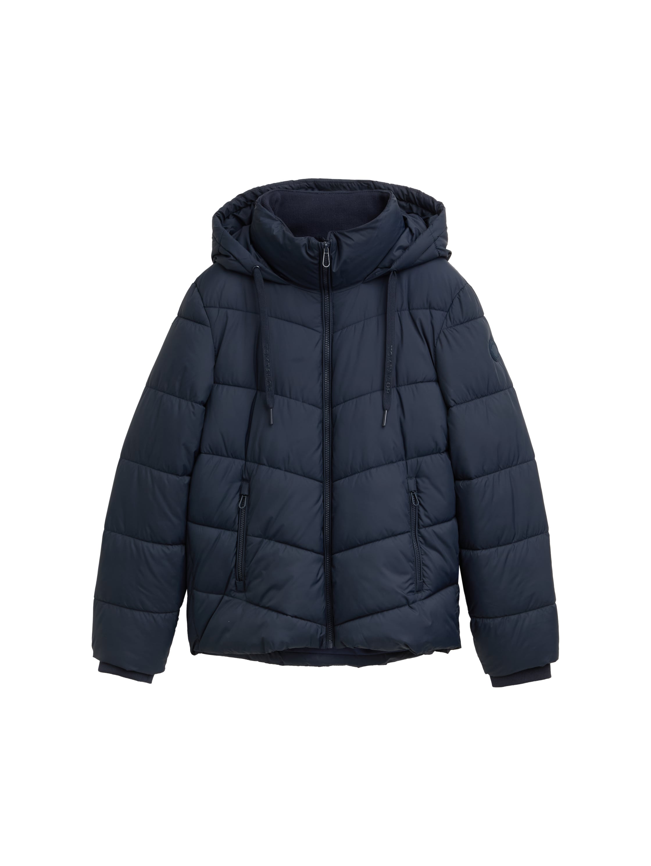 Tom Tailor Puffer Padded Navy Jacket With Zipper To Close
