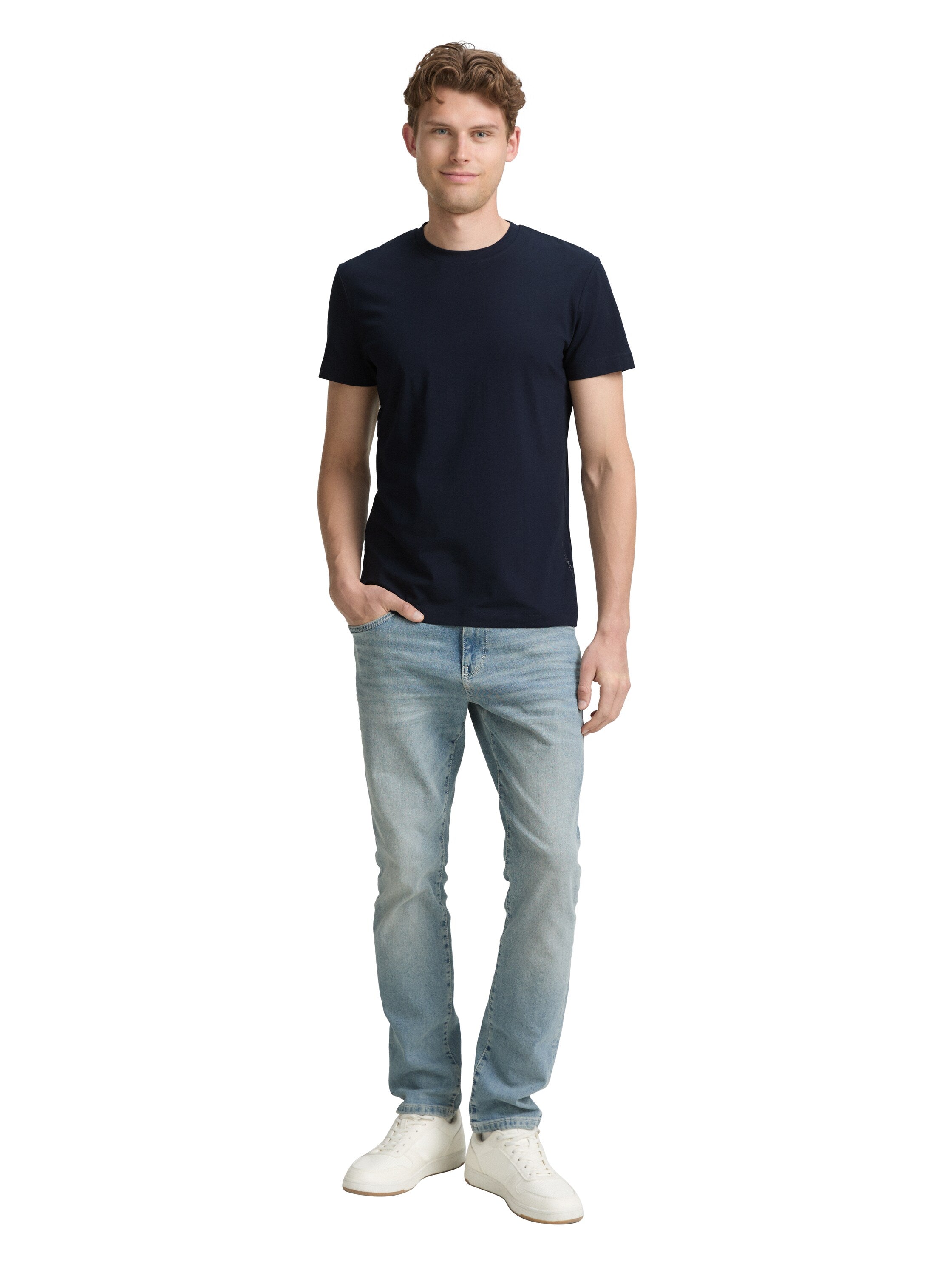 Tom Tailor Slim Fit Navy T-shirt with Stretch