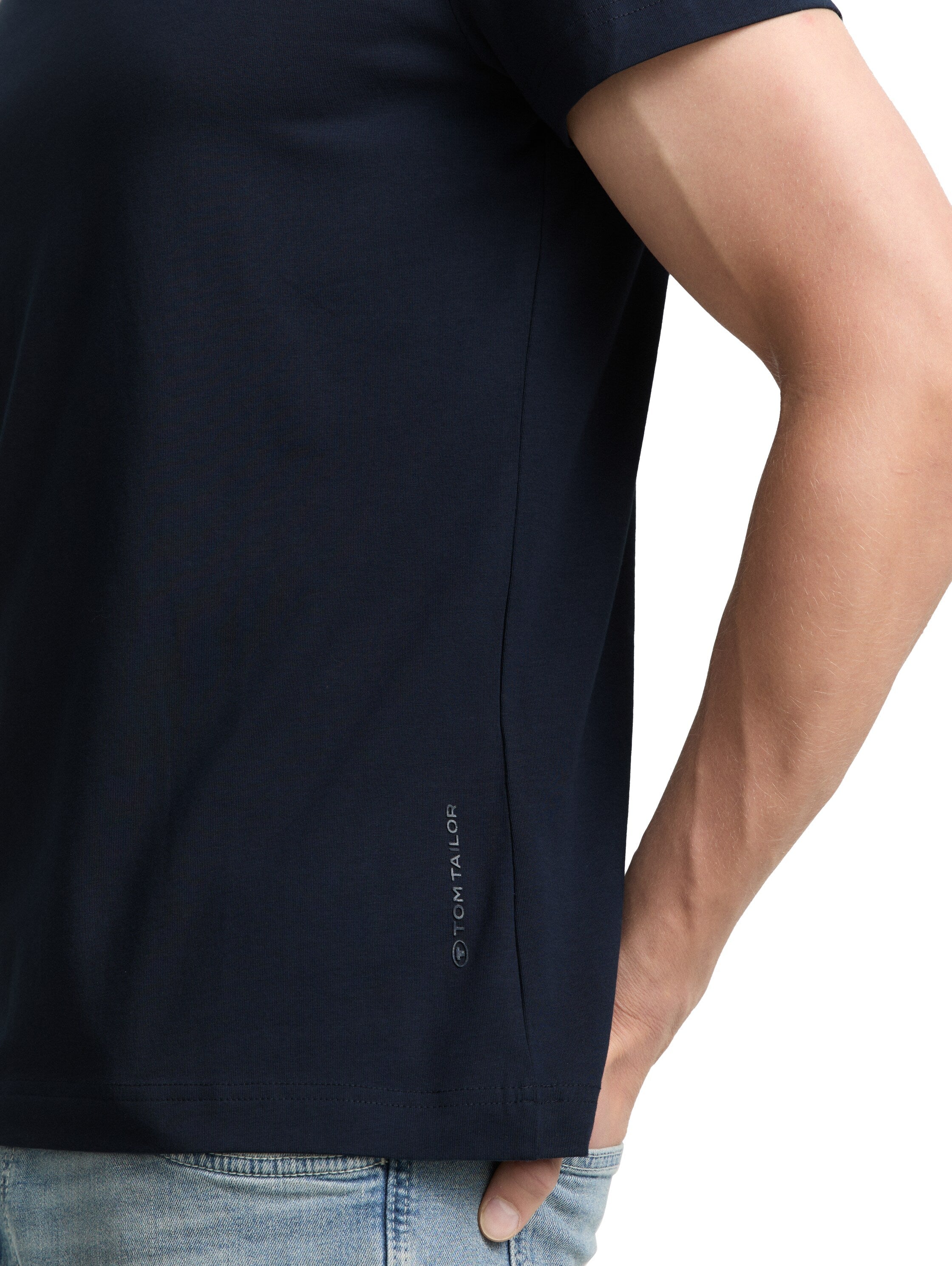 Tom Tailor Slim Fit Navy T-shirt with Stretch