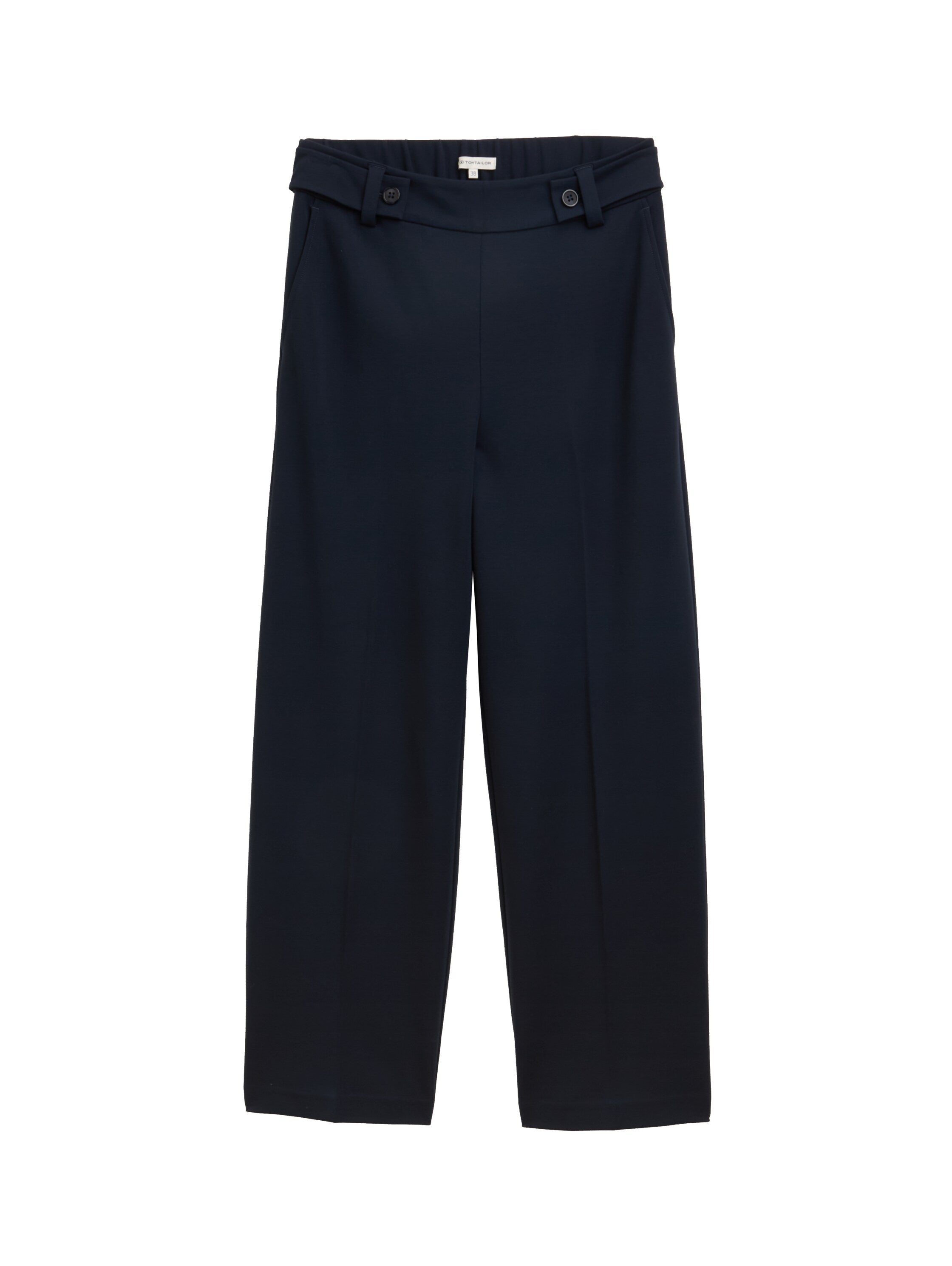 Tom Tailor Navy Cropped Straight Pant