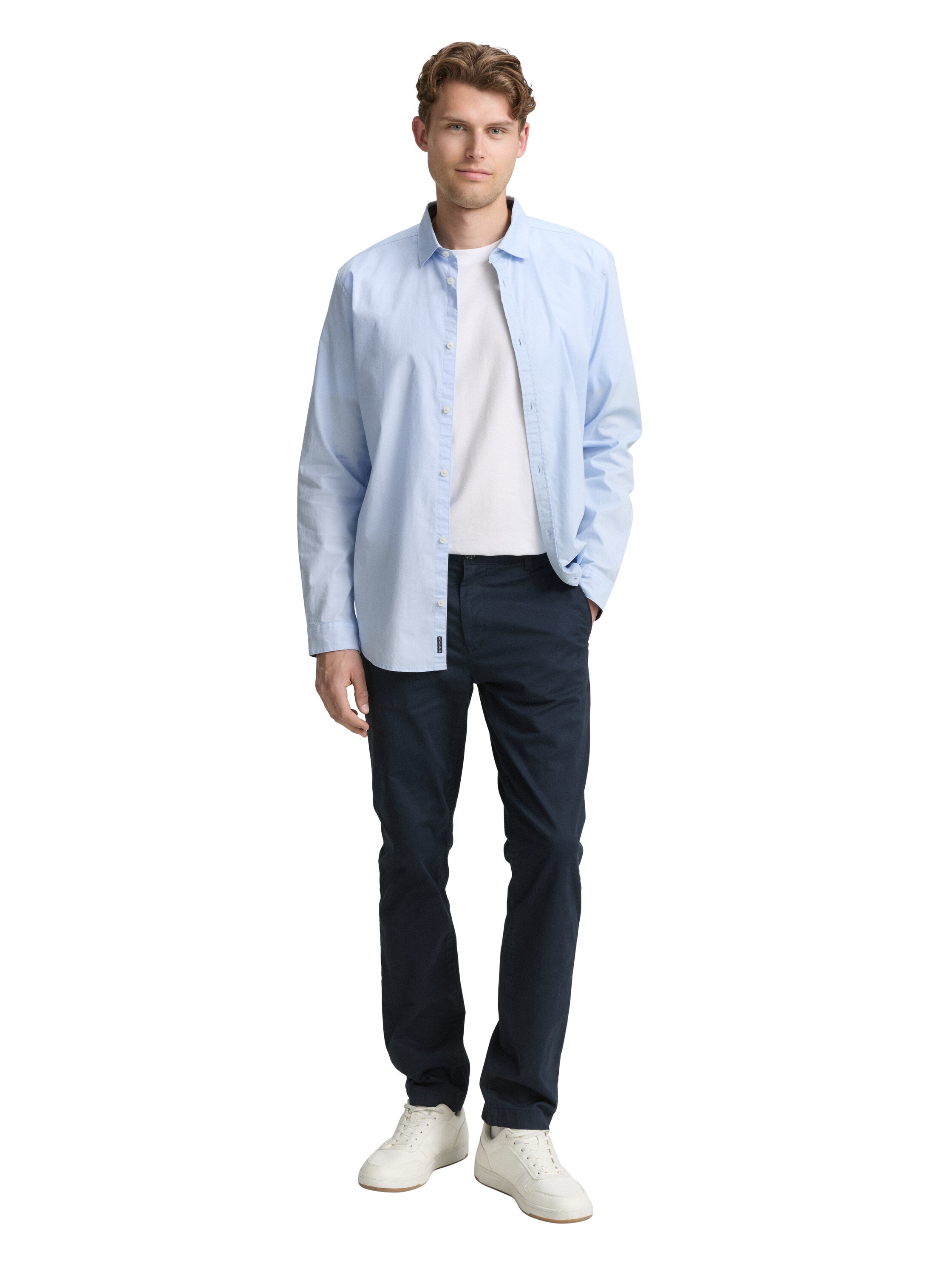 Tom Tailor Regular Fit Blue Shirt with Stretch