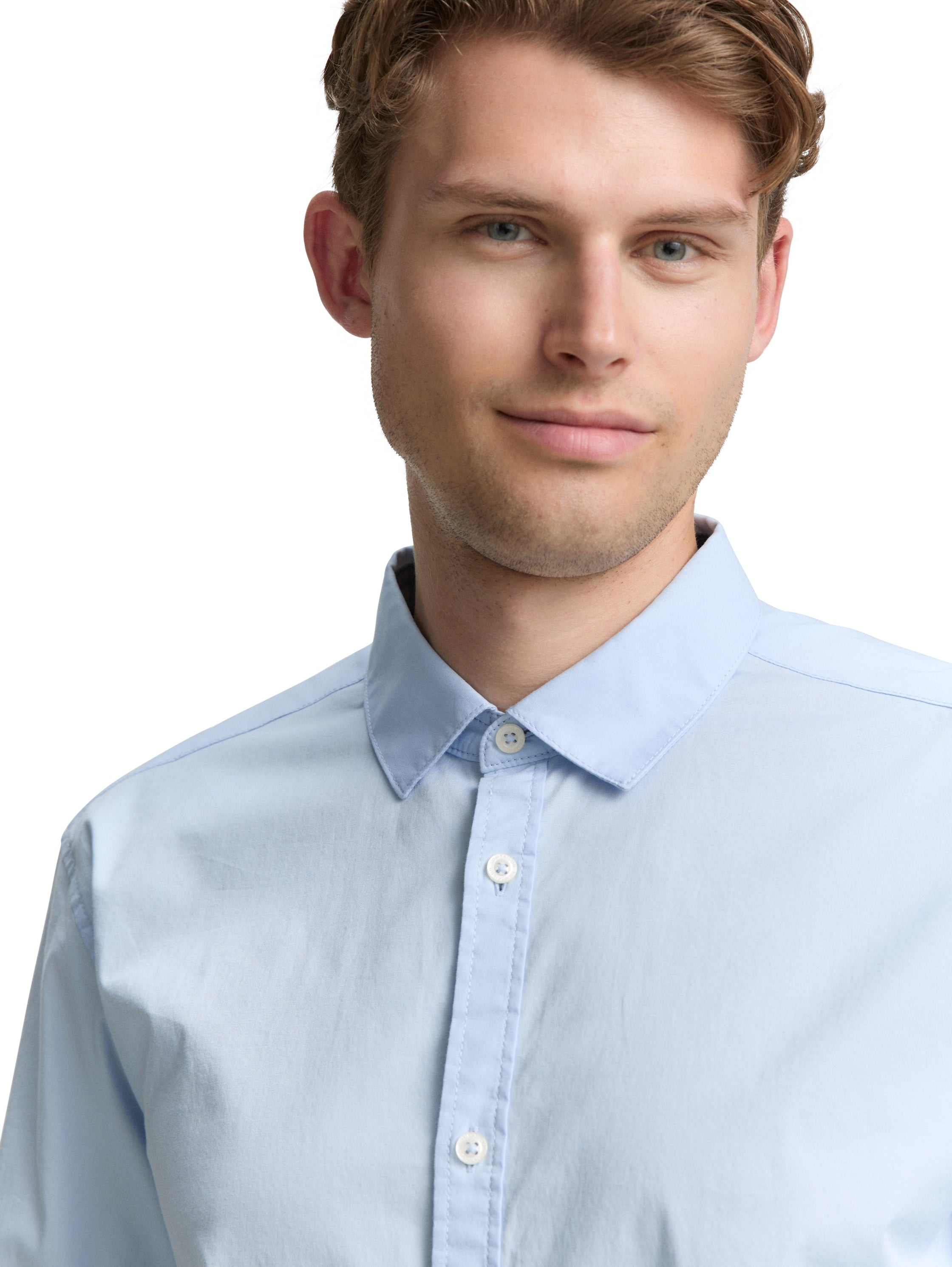 Tom Tailor Regular Fit Blue Shirt with Stretch