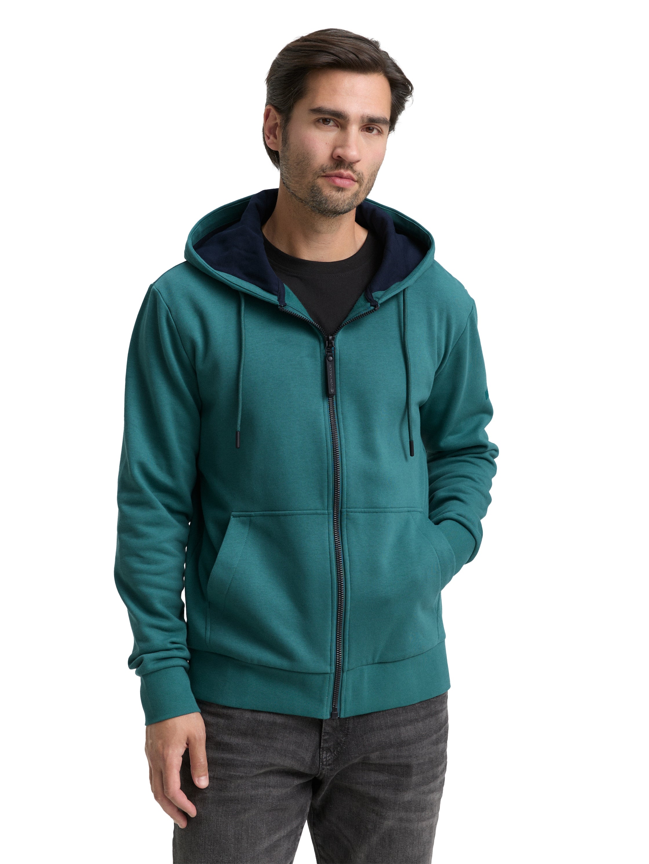 Tom Tailor Basic Green Hooded Jacket
