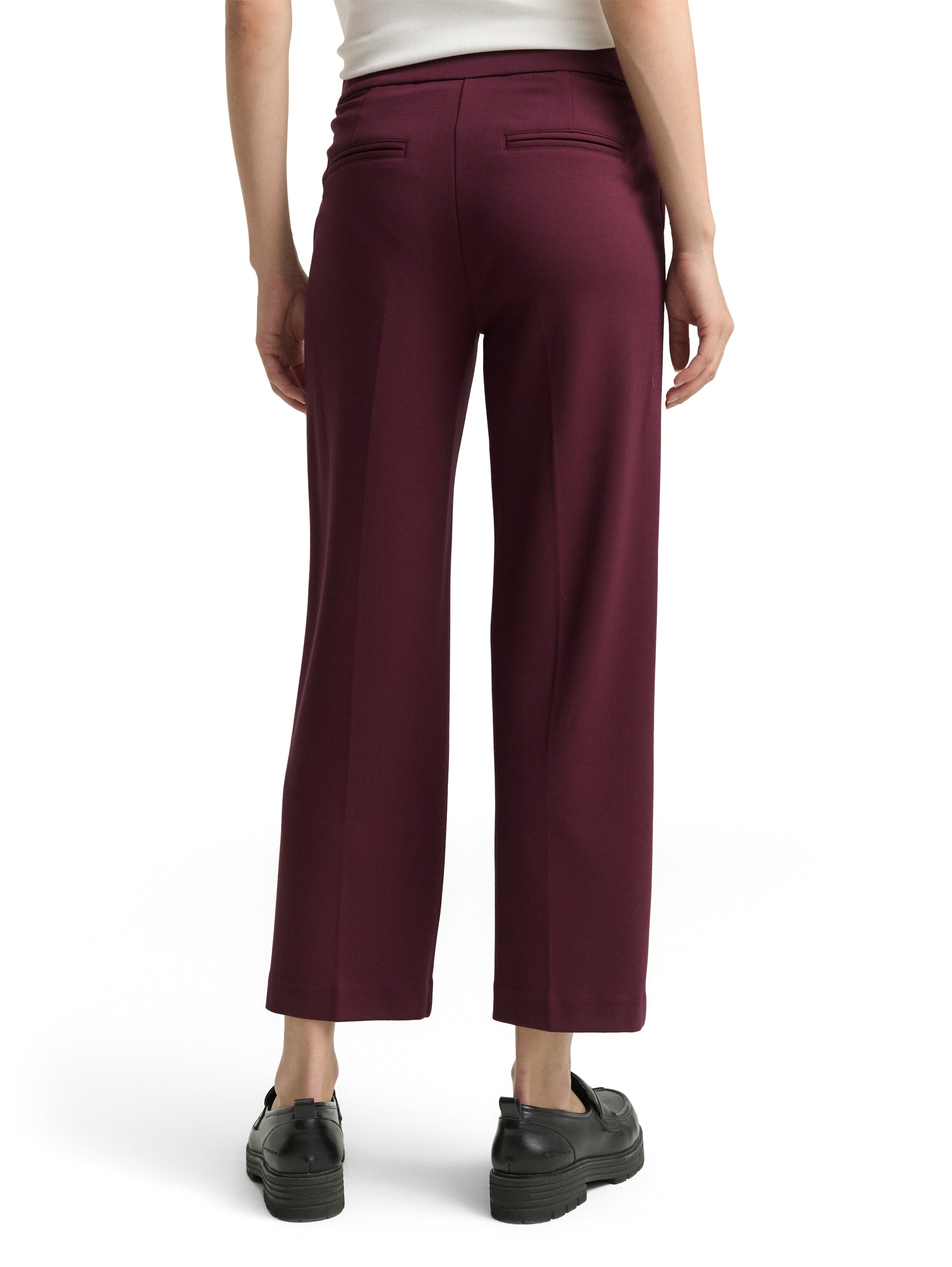 Tom Tailor Bordo Cropped Straight Pant